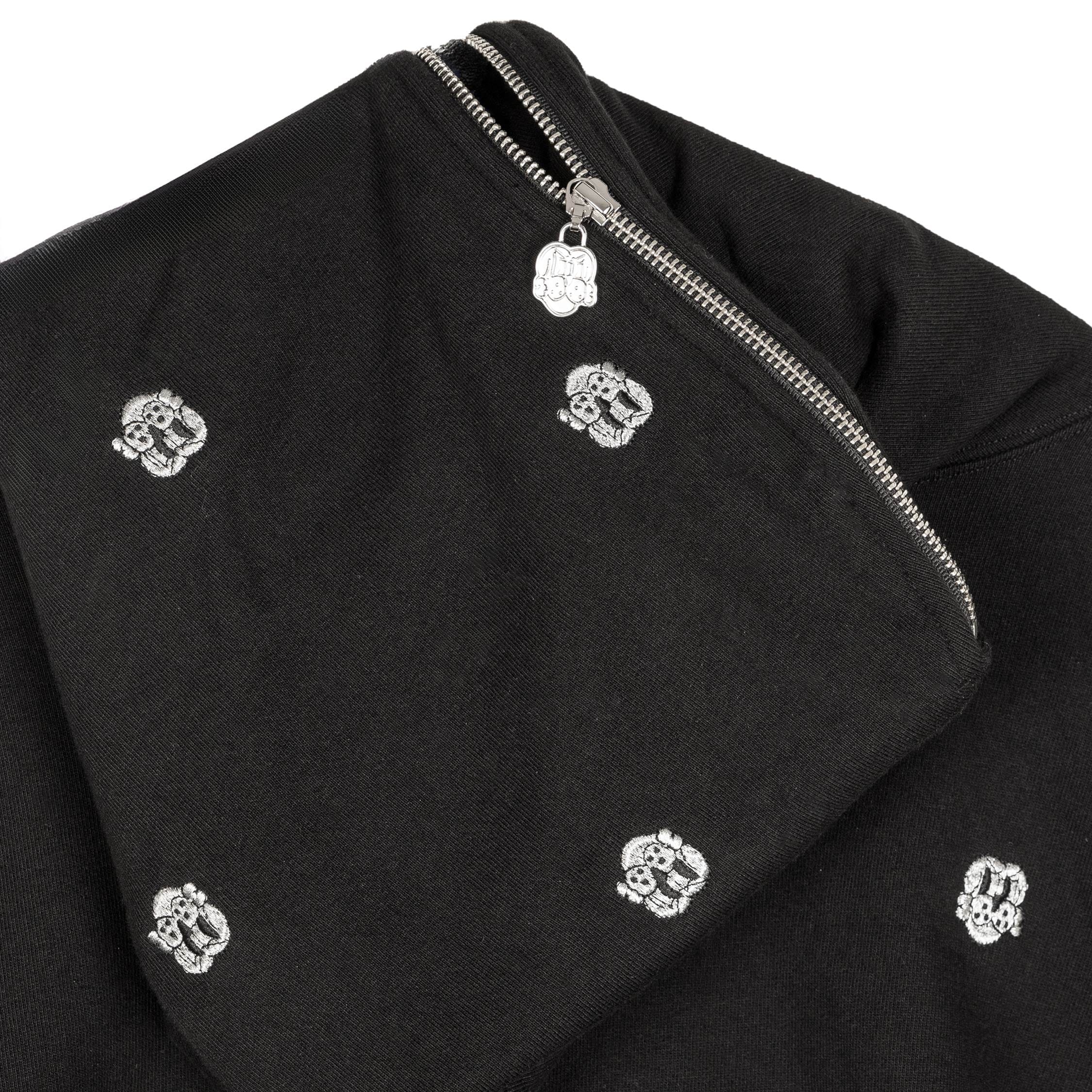 CHITO International Allover Finesse Embroidered 1/4 Zip Pullover Hoodie