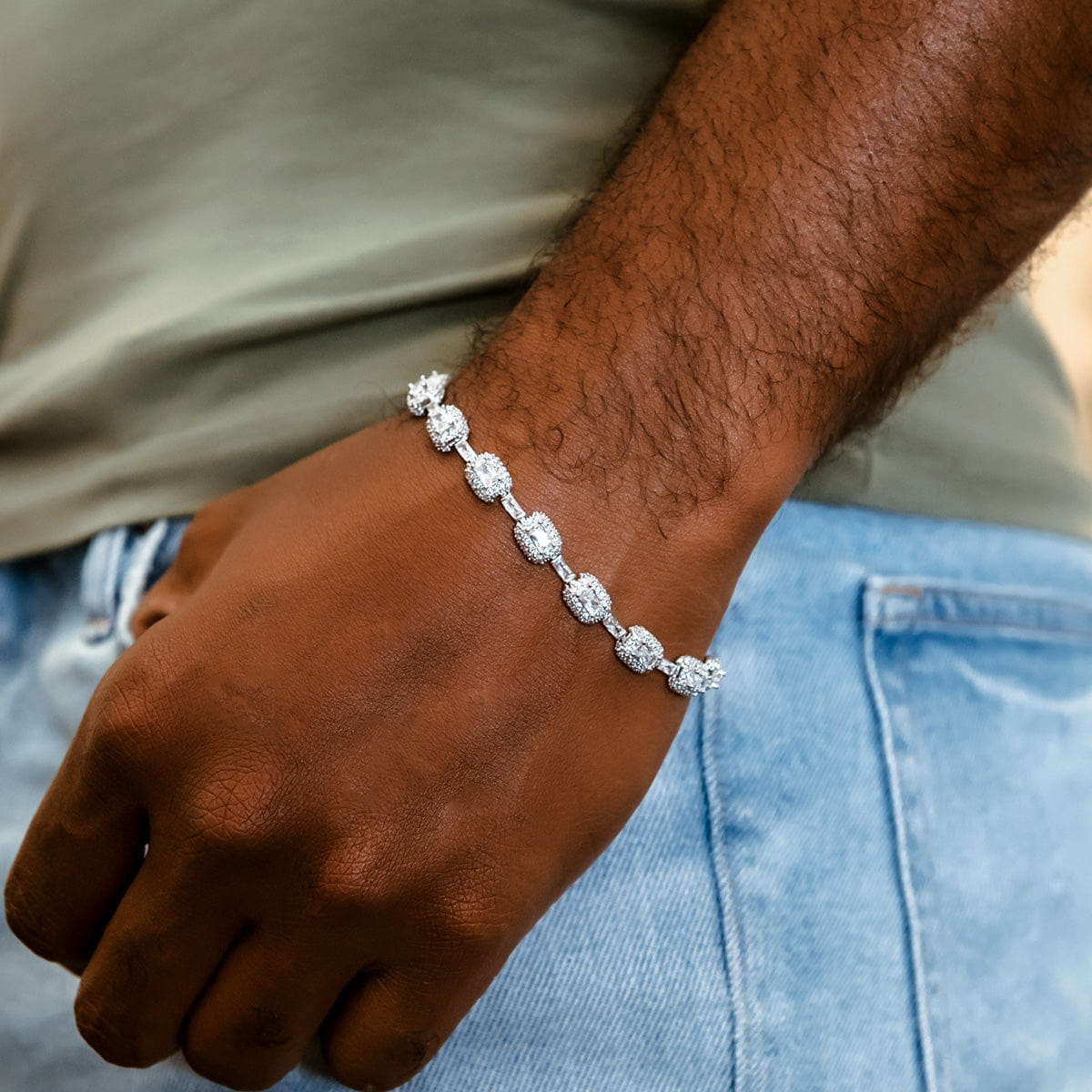 GLD PROMO Diamond Cushion Cut Bracelet