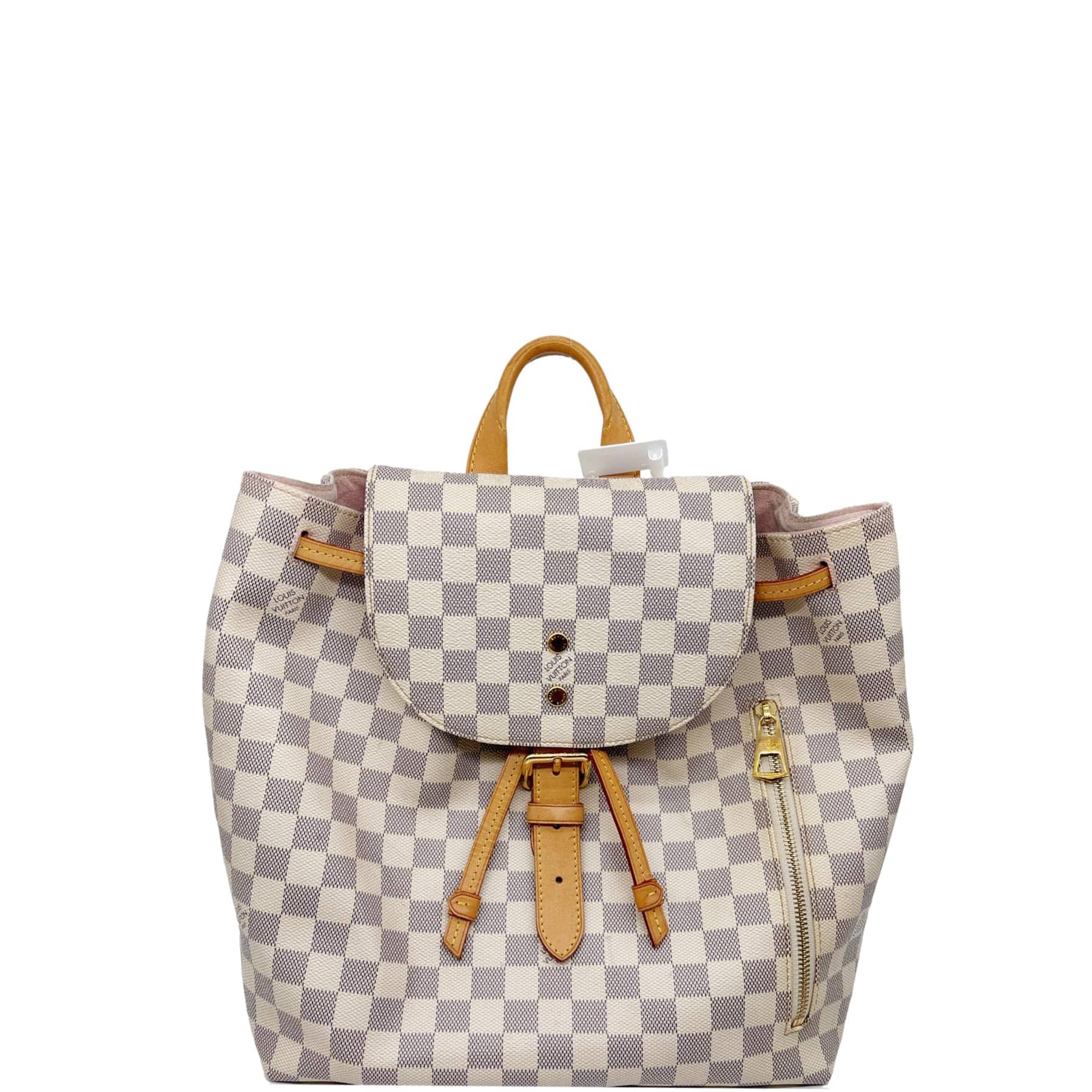 LOUIS VUITTON Sperone Damier Azur Backpack Bag Rose Ballerine