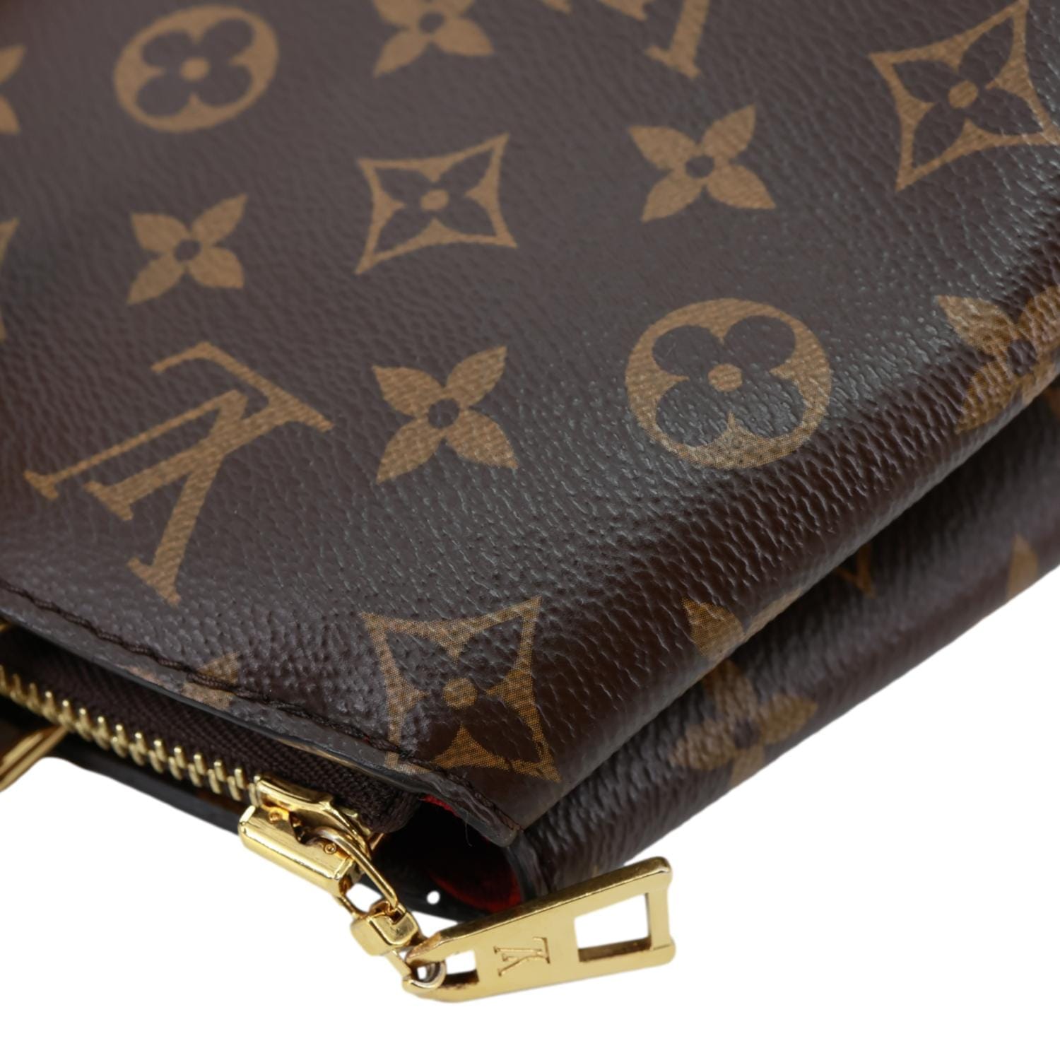 LOUIS VUITTON Petit Palais Monogram Canvas Shoulder Bag Brown
