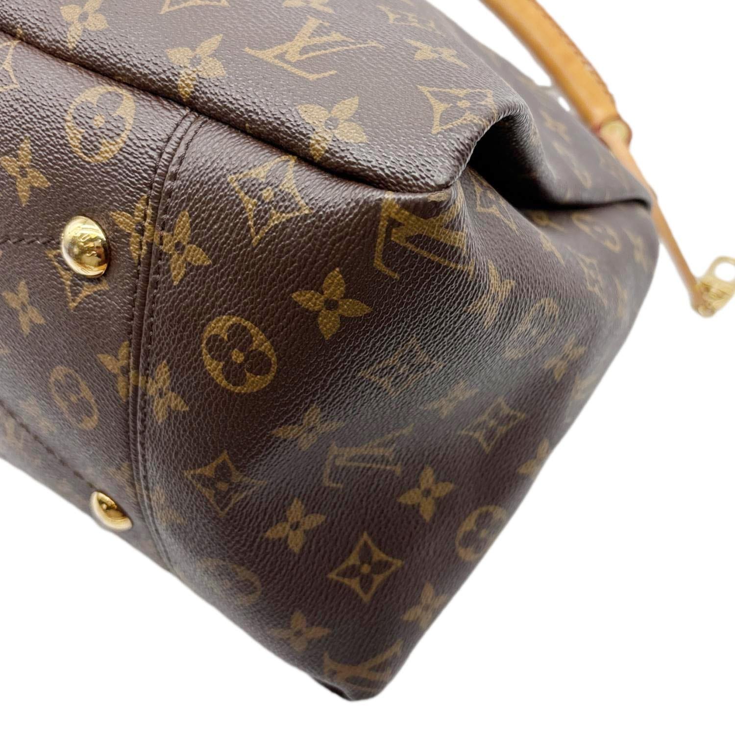 LOUIS VUITTON Artsy MM Monogram Canvas Hobo Shoulder Bag Brown