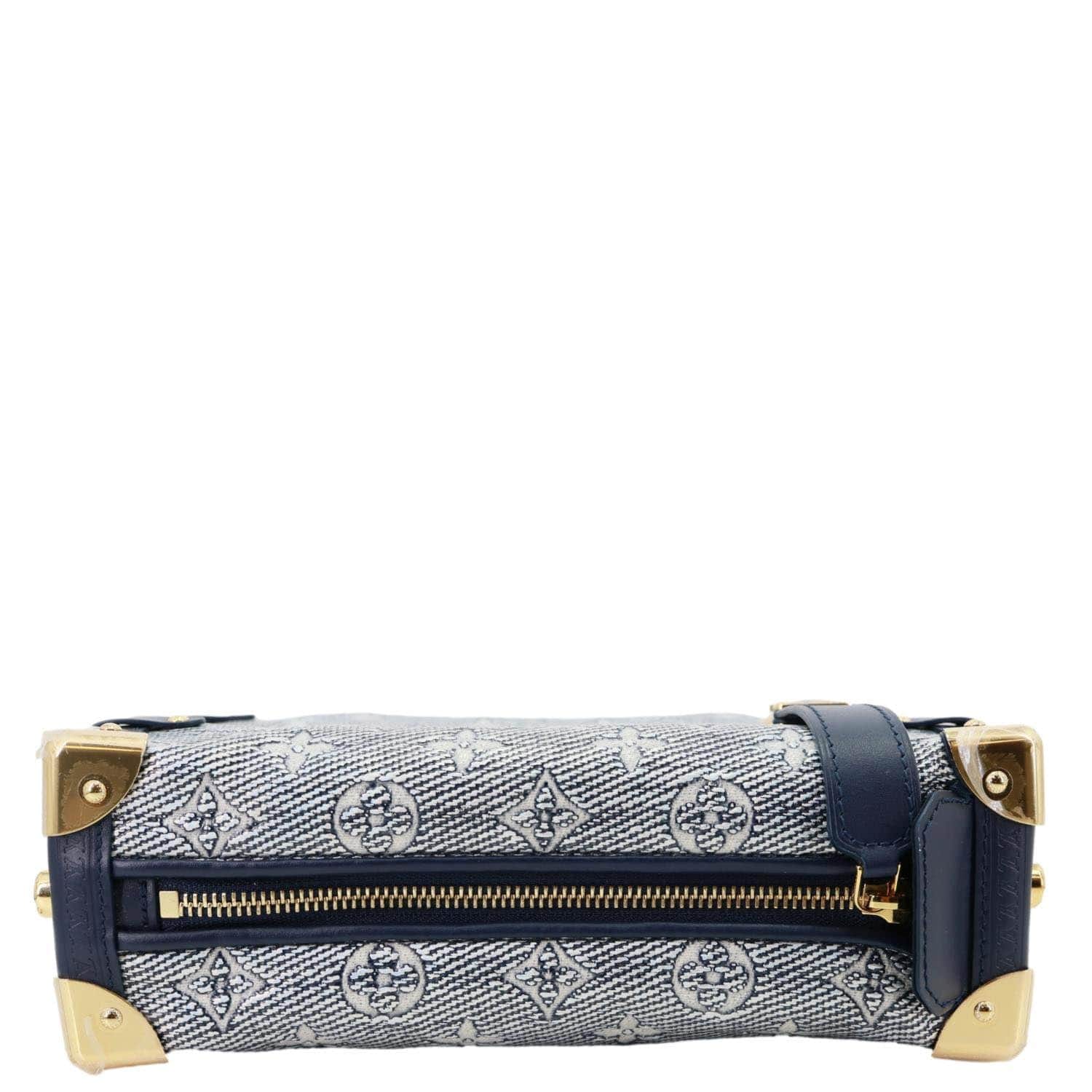 LOUIS VUITTON Side Trunk MM Monoglam Canvas Crossbody Bag Blue