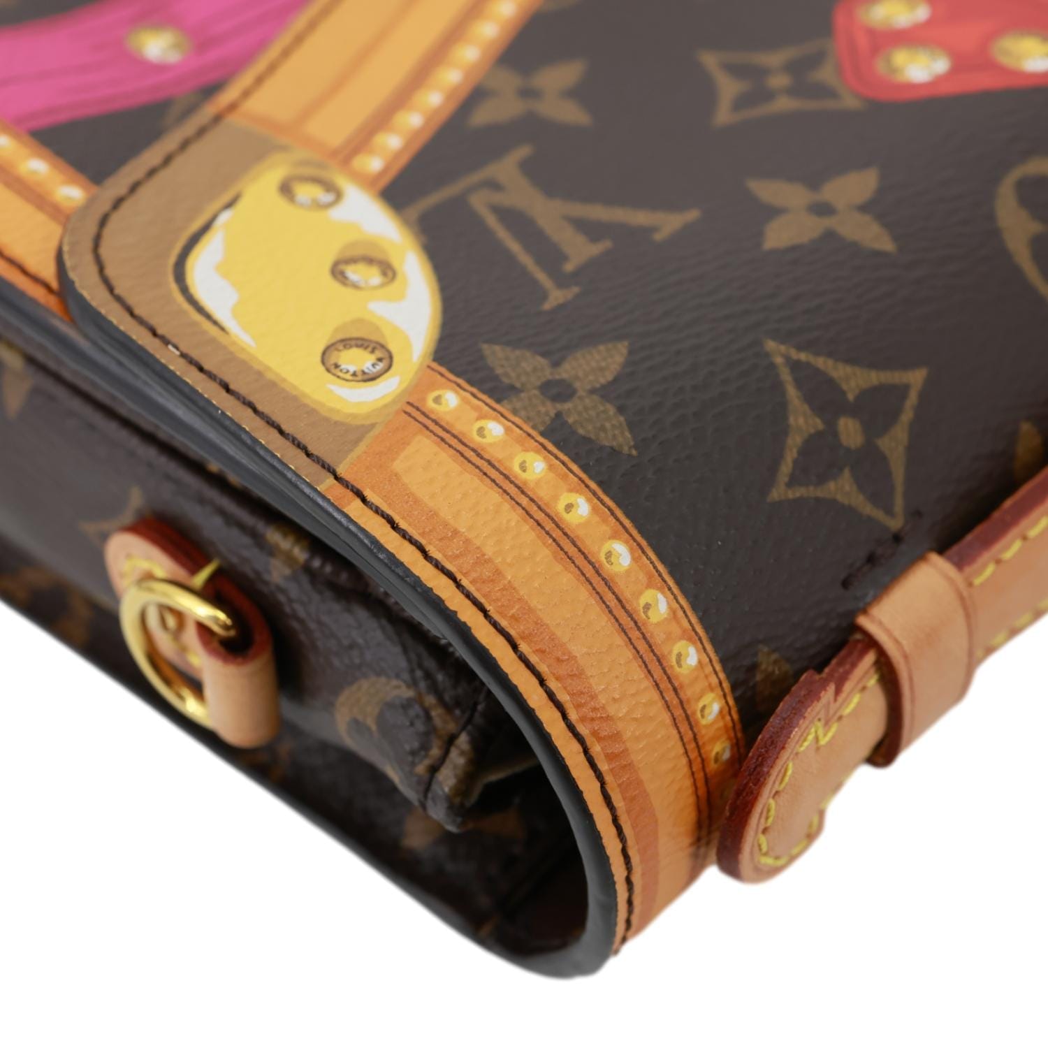 LOUIS VUITTON Summer Trunk Metis Pochette Monogram Canvas Crossbody Bag Brown