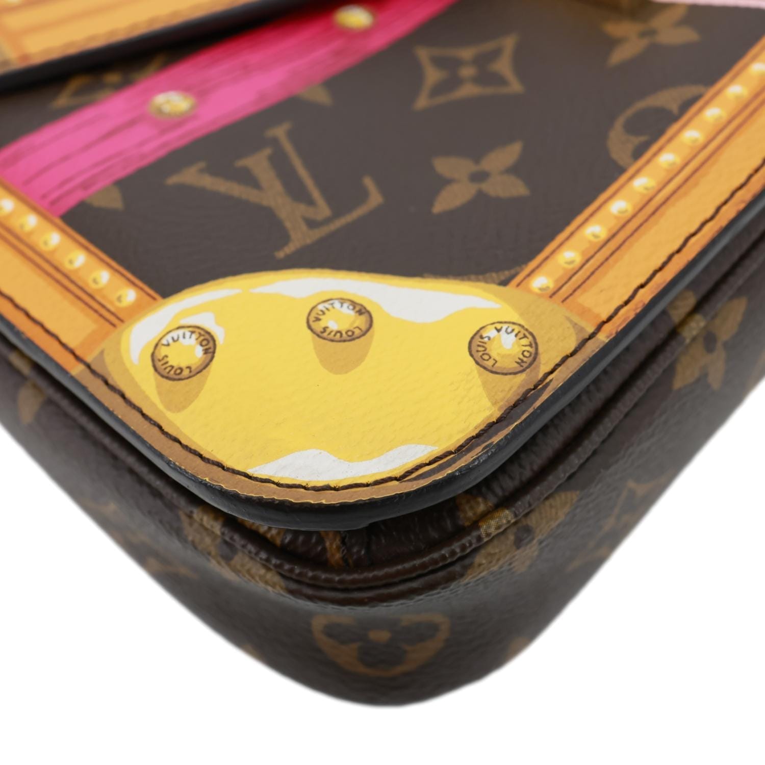 LOUIS VUITTON Summer Trunk Metis Pochette Monogram Canvas Crossbody Bag Brown