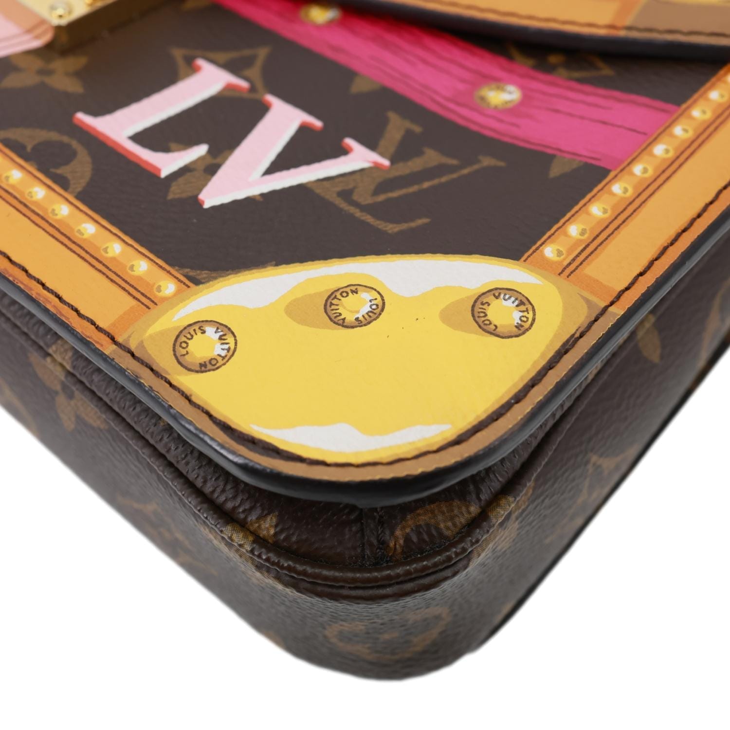 LOUIS VUITTON Summer Trunk Metis Pochette Monogram Canvas Crossbody Bag Brown