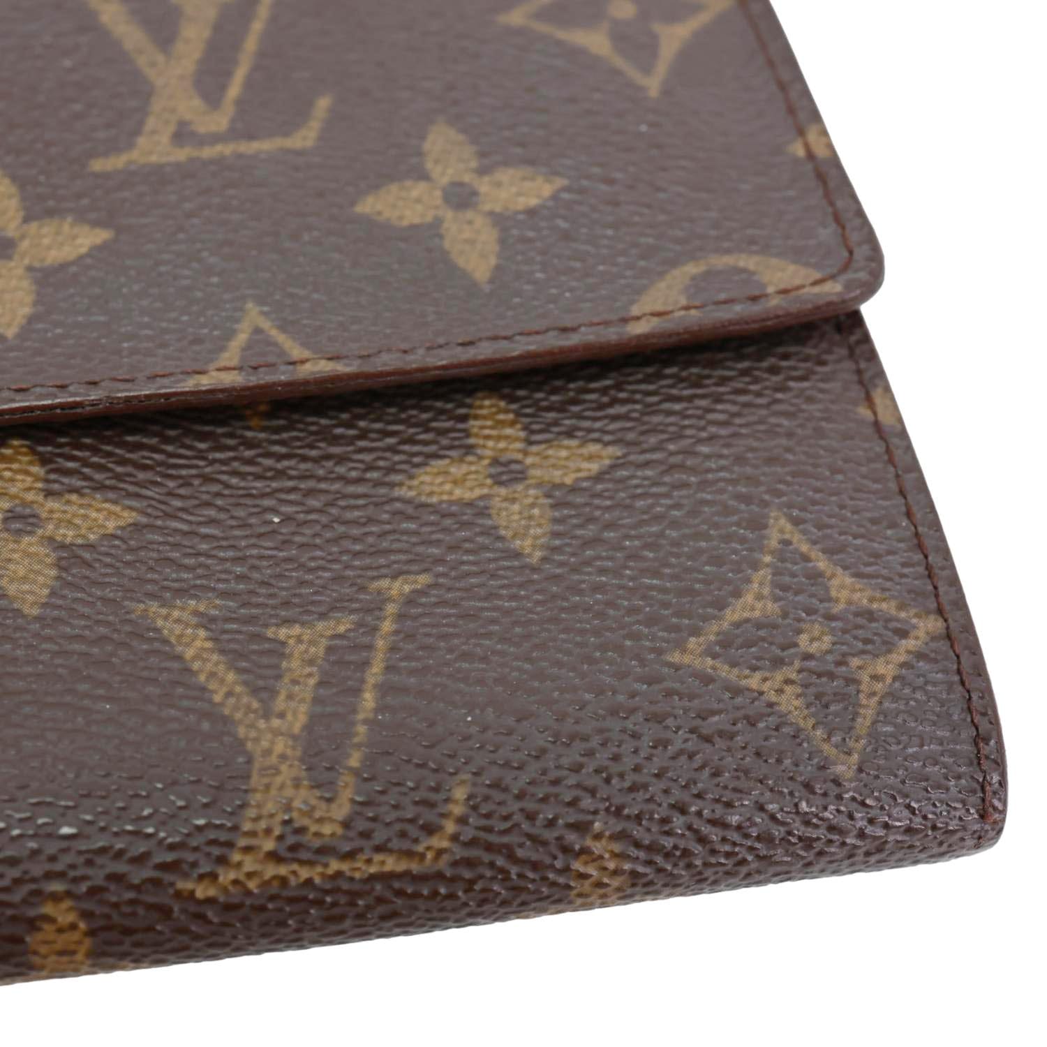 LOUIS VUITTON Sarah Vintage Monogram Canvas Wallet Brown