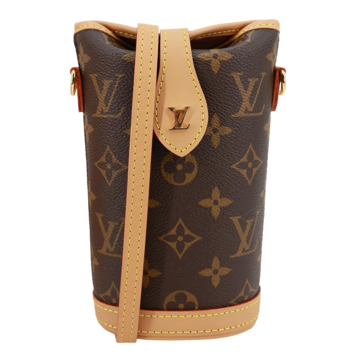 LOUIS VUITTON Fold Me Pouch Monogram Canvas Shoulder Bag Brown