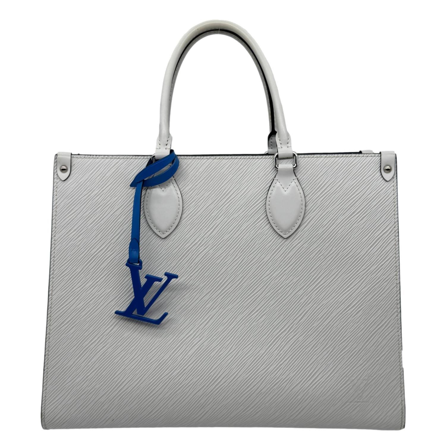 LOUIS VUITTON Onthego MM Epi Leather Tote Shoulder Bag Off White