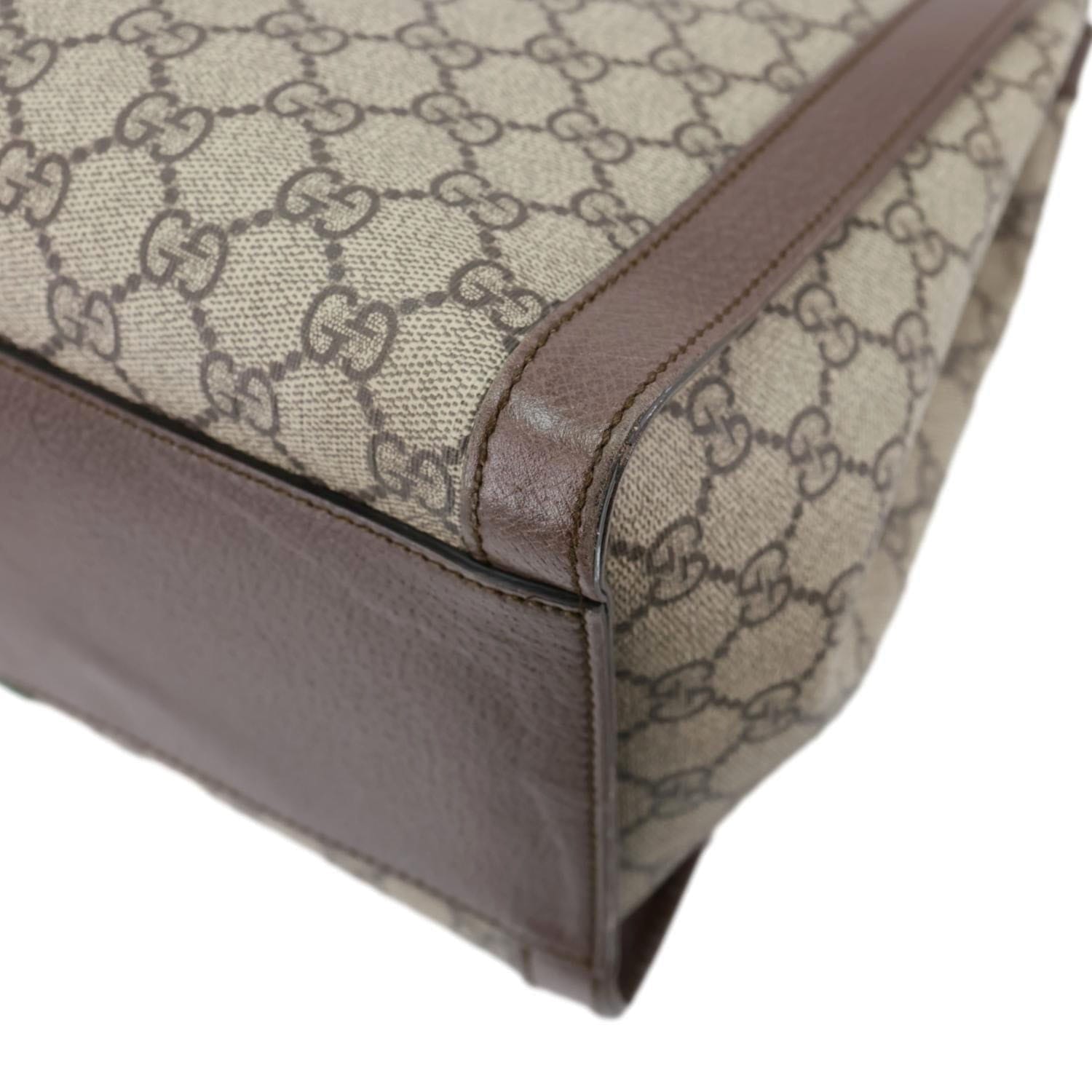 GUCCI Ophidia Medium GG Supreme Tote Shoulder Bag Beige 524537