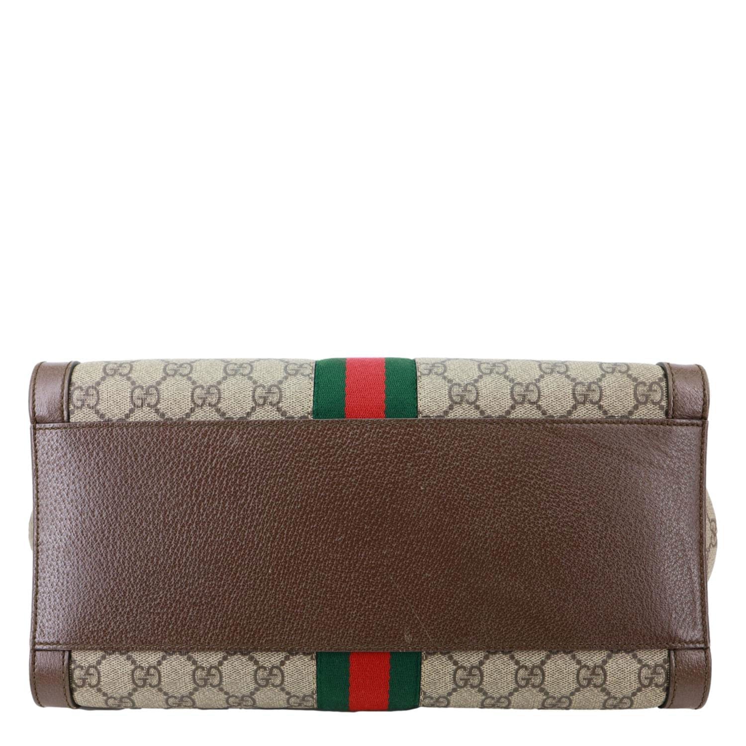 GUCCI Ophidia Medium GG Supreme Tote Shoulder Bag Beige 524537