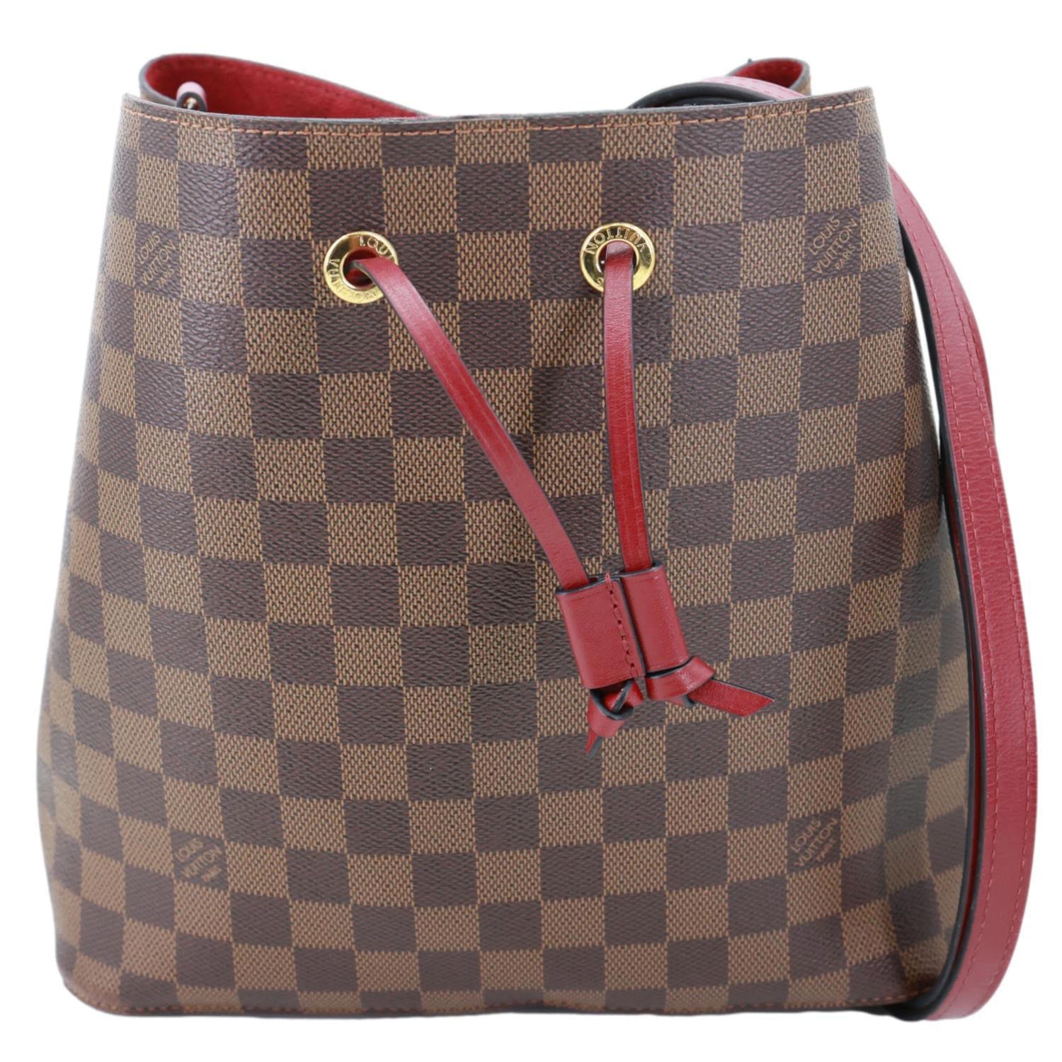 LOUIS VUITTON Neonoe MM Damier Ebene Shoulder Bag Brown
