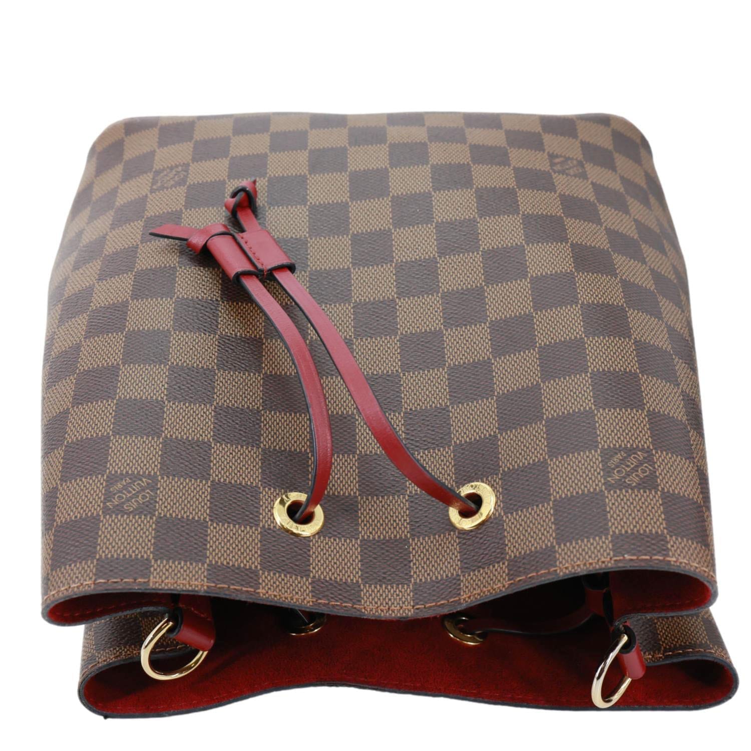 LOUIS VUITTON Neonoe MM Damier Ebene Shoulder Bag Brown