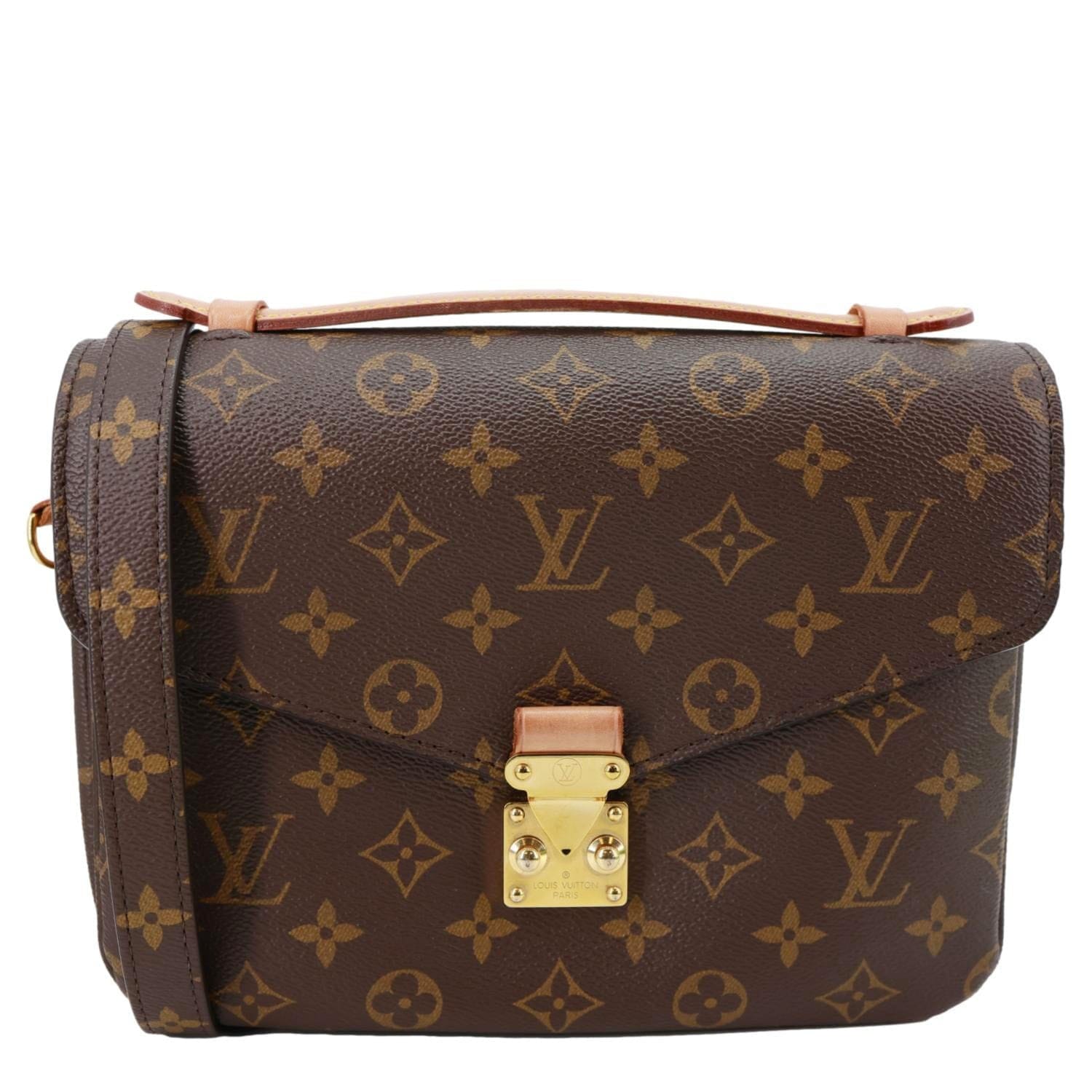 LOUIS VUITTON Metis Pochette Monogram Canvas Crossbody Bag Brown