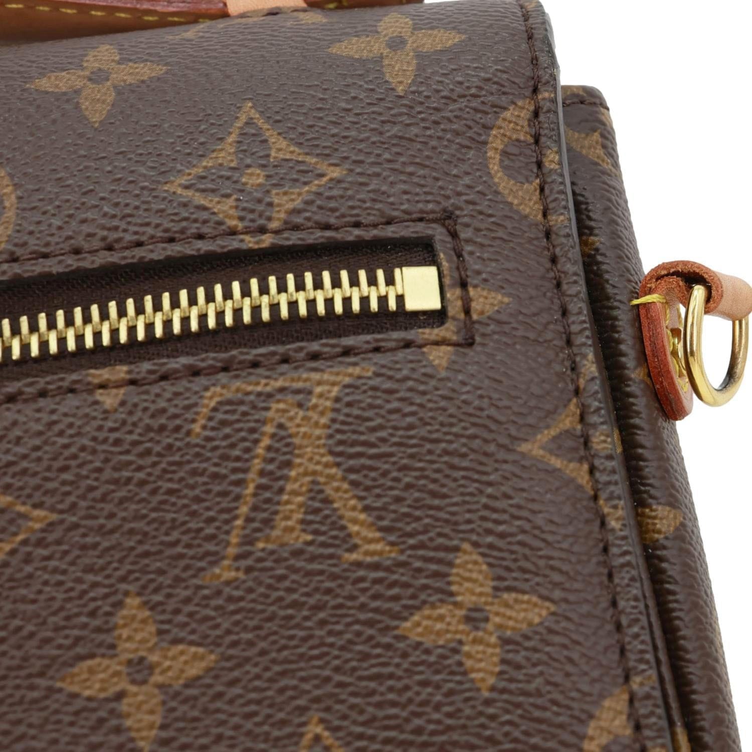 LOUIS VUITTON Metis Pochette Monogram Canvas Crossbody Bag Brown