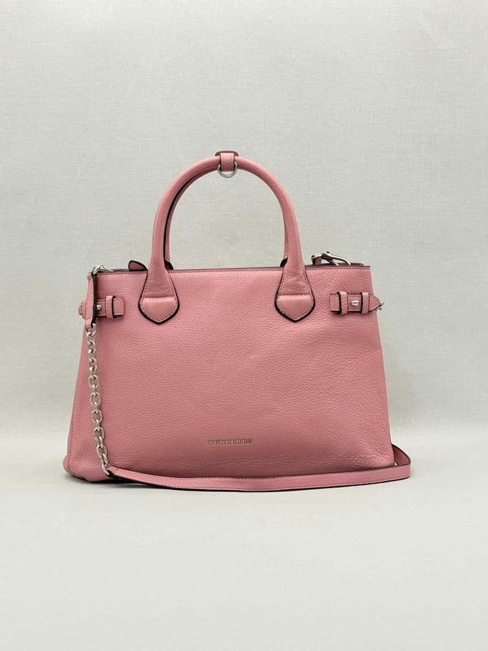 BURBERRY Banner Pink Tote Bag