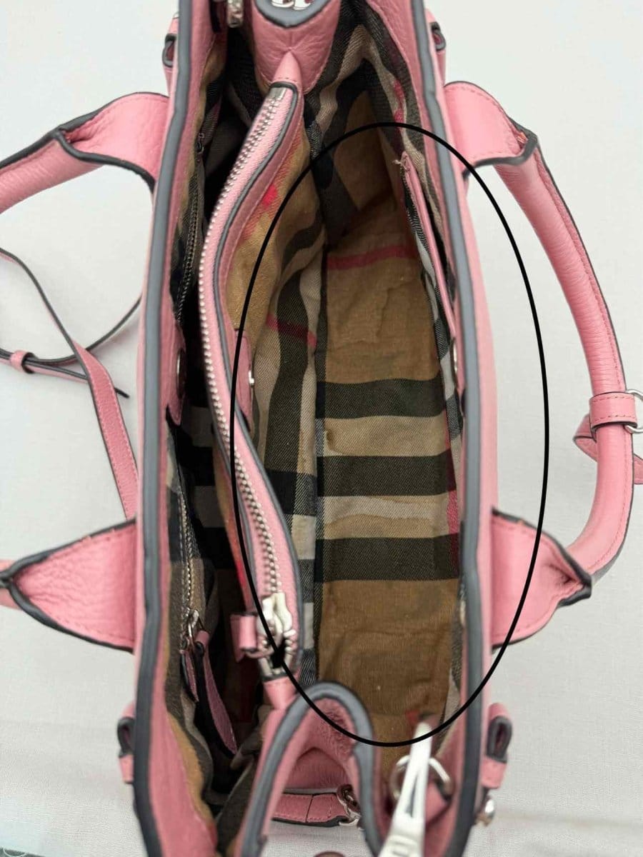 BURBERRY Banner Pink Tote Bag