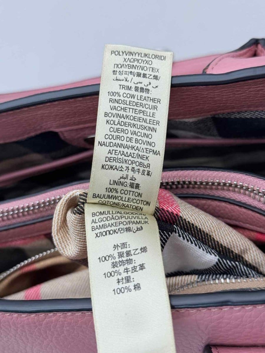BURBERRY Banner Pink Tote Bag