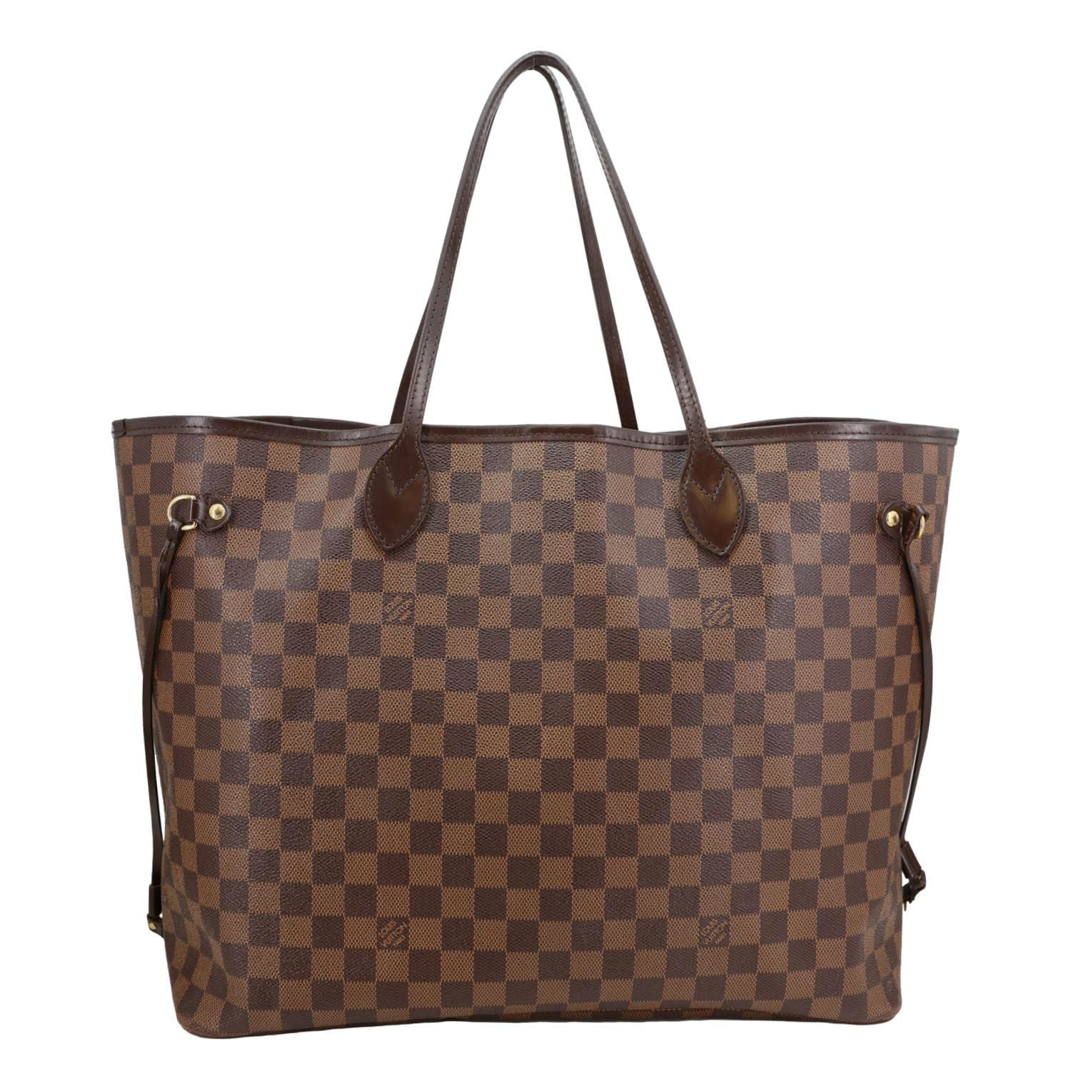 LOUIS VUITTON Neverfull GM Damier Ebene Tote Bag Brown