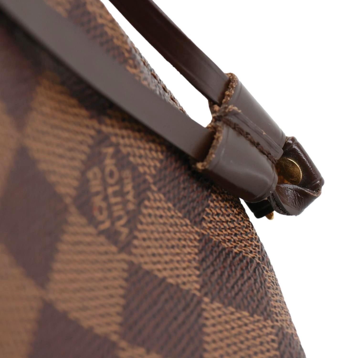 LOUIS VUITTON Neverfull GM Damier Ebene Tote Bag Brown