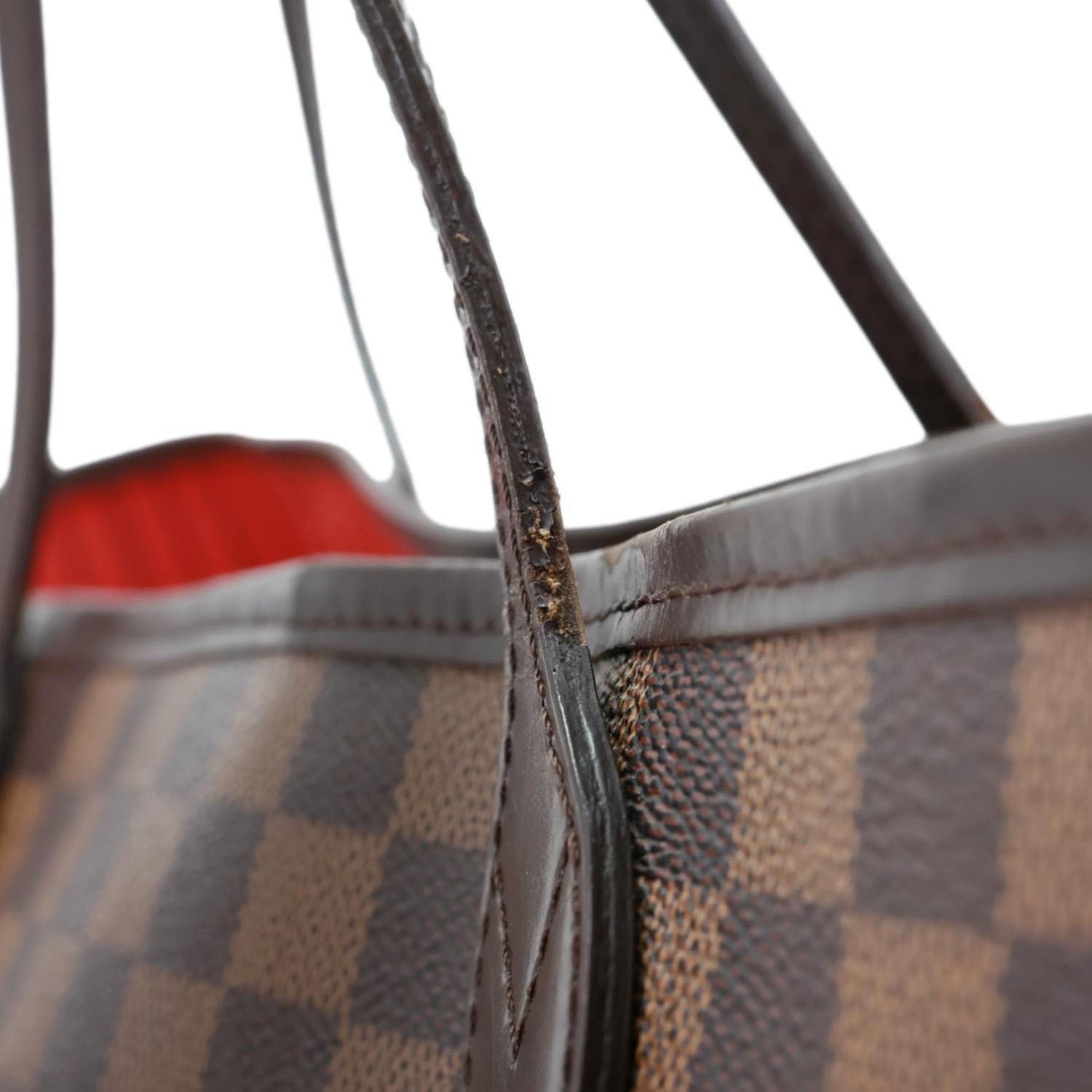 LOUIS VUITTON Neverfull GM Damier Ebene Tote Bag Brown