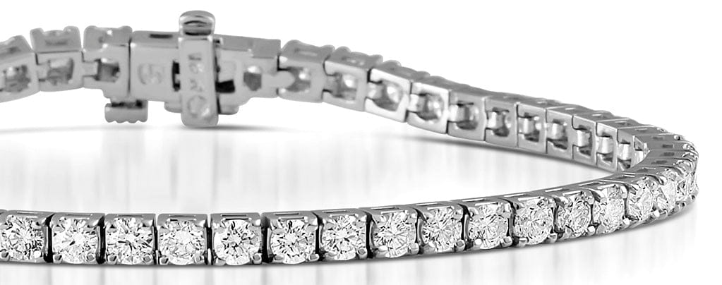 Chloe Lab Diamond Tennis Bracelet 7.00ct G/VS Set in 18K White Gold