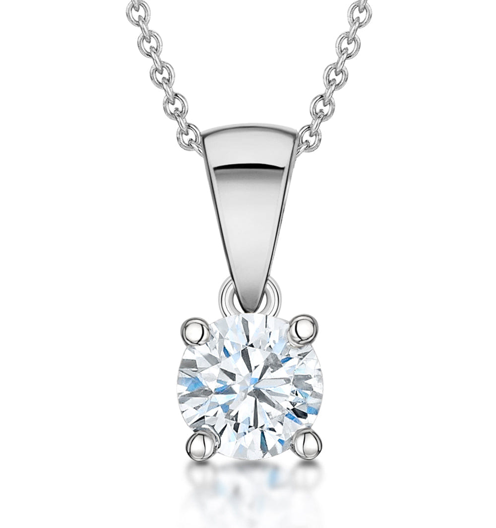 Chloe 0.50ct Lab Diamond Solitaire Necklace in Platinum F/VS1