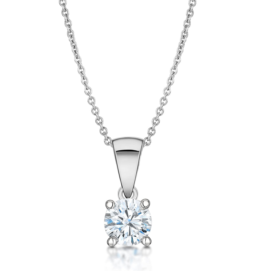 Chloe 0.50ct Lab Diamond Solitaire Necklace in Platinum F/VS1