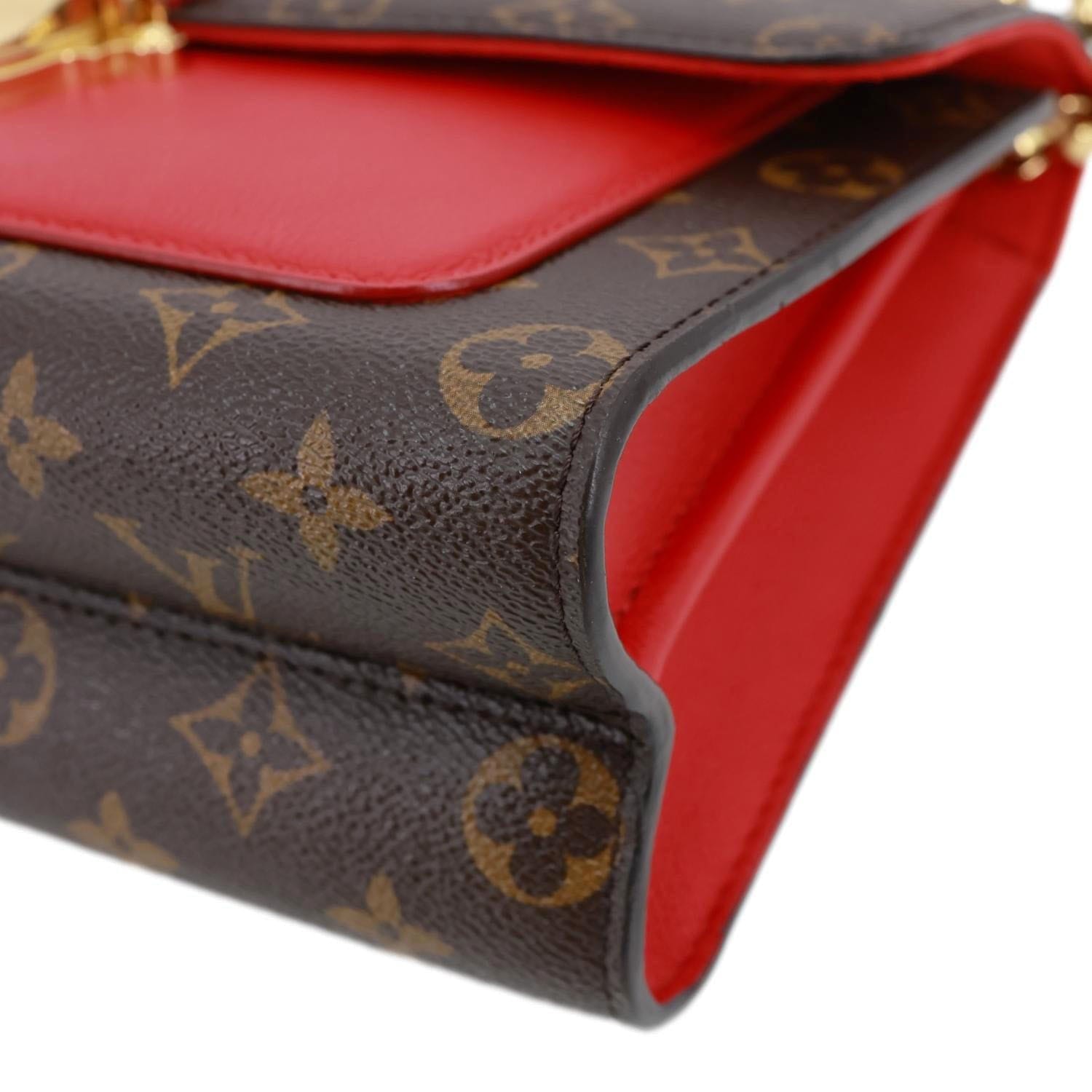 LOUIS VUITTON Victoire Monogram Canvas Shoulder Bag Cherry