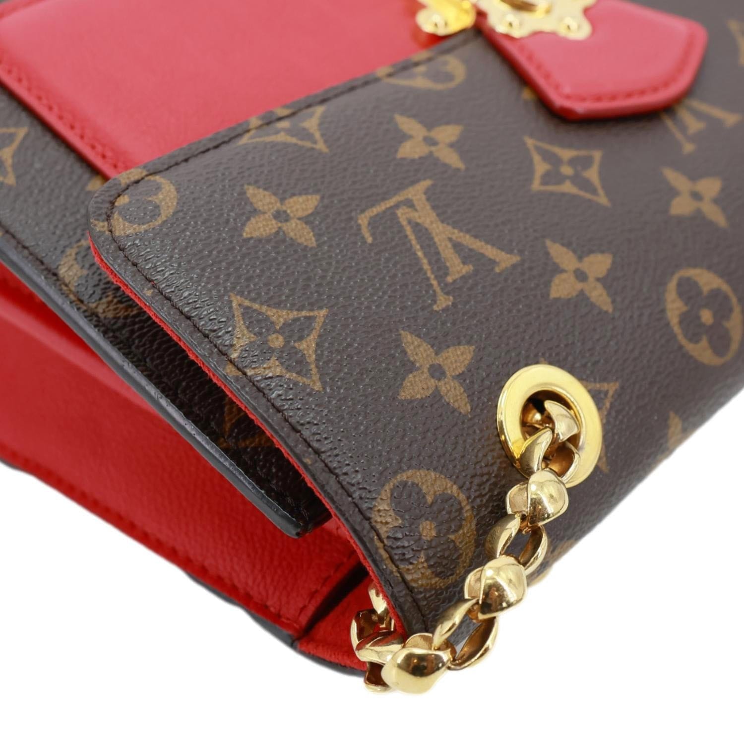 LOUIS VUITTON Victoire Monogram Canvas Shoulder Bag Cherry
