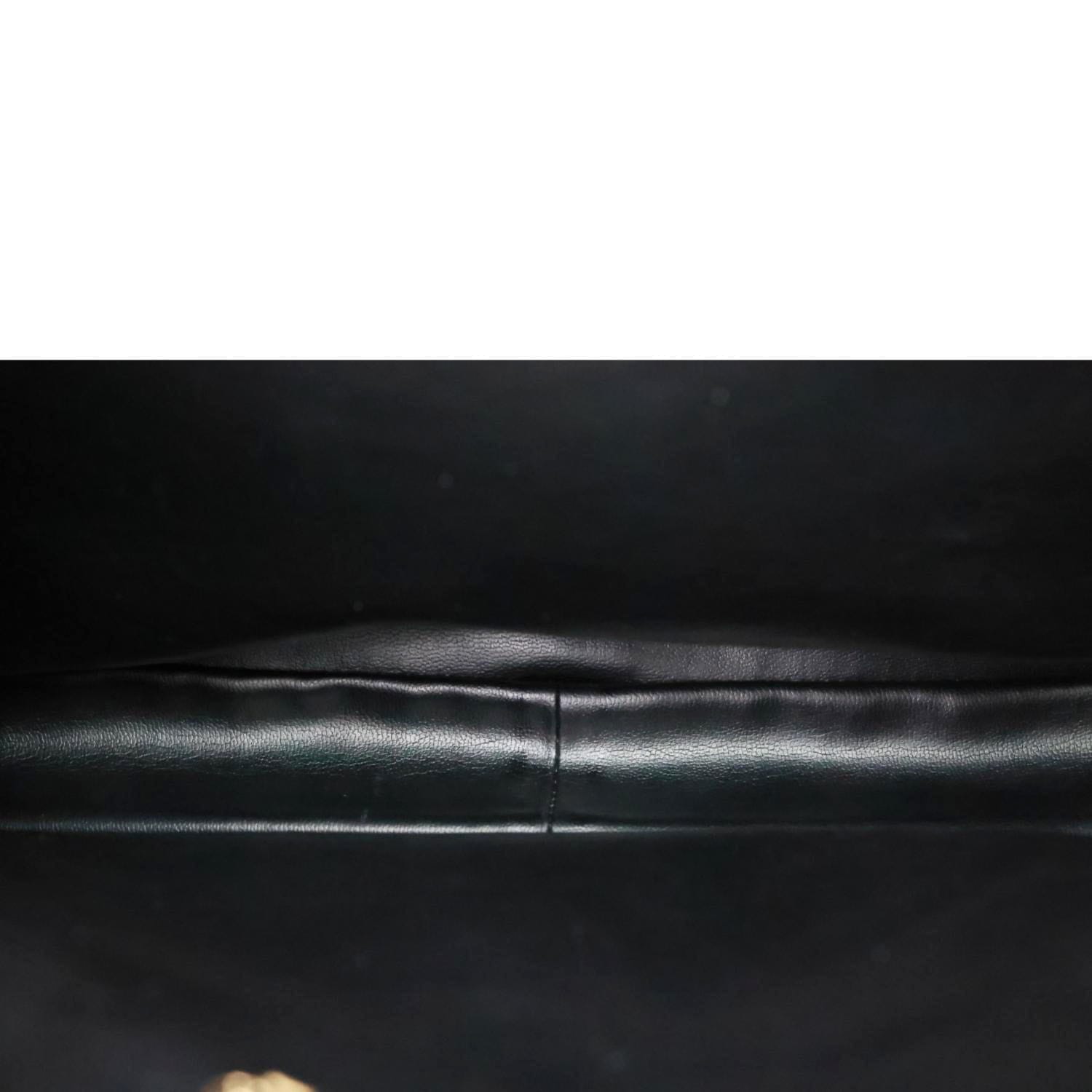 CHANEL Triple CC Lambskin Caviar Leather Shoulder Bag Black