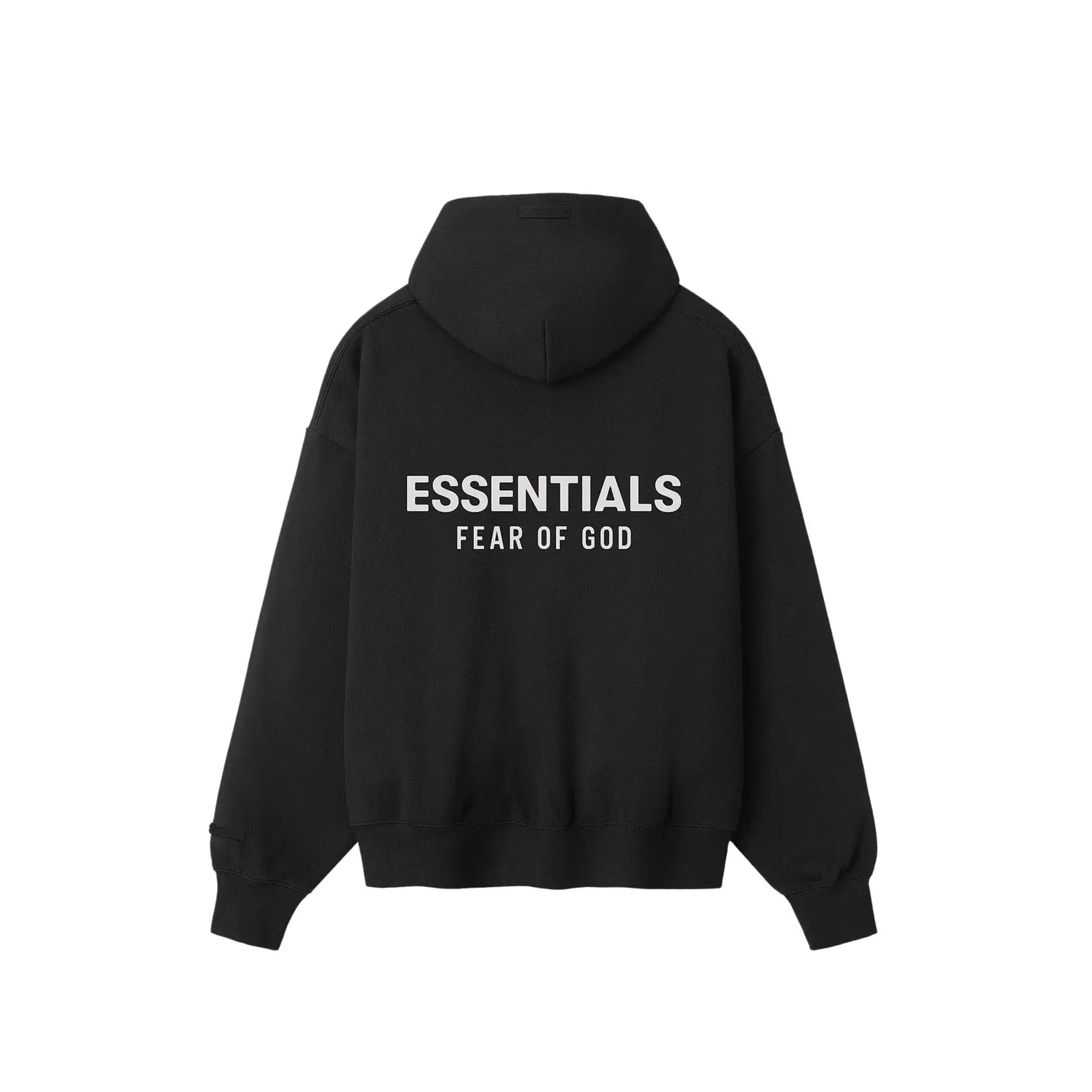 Fear of God Essentials Classic Zip-Up Hoodie 'Vintage Black/White' (2026)