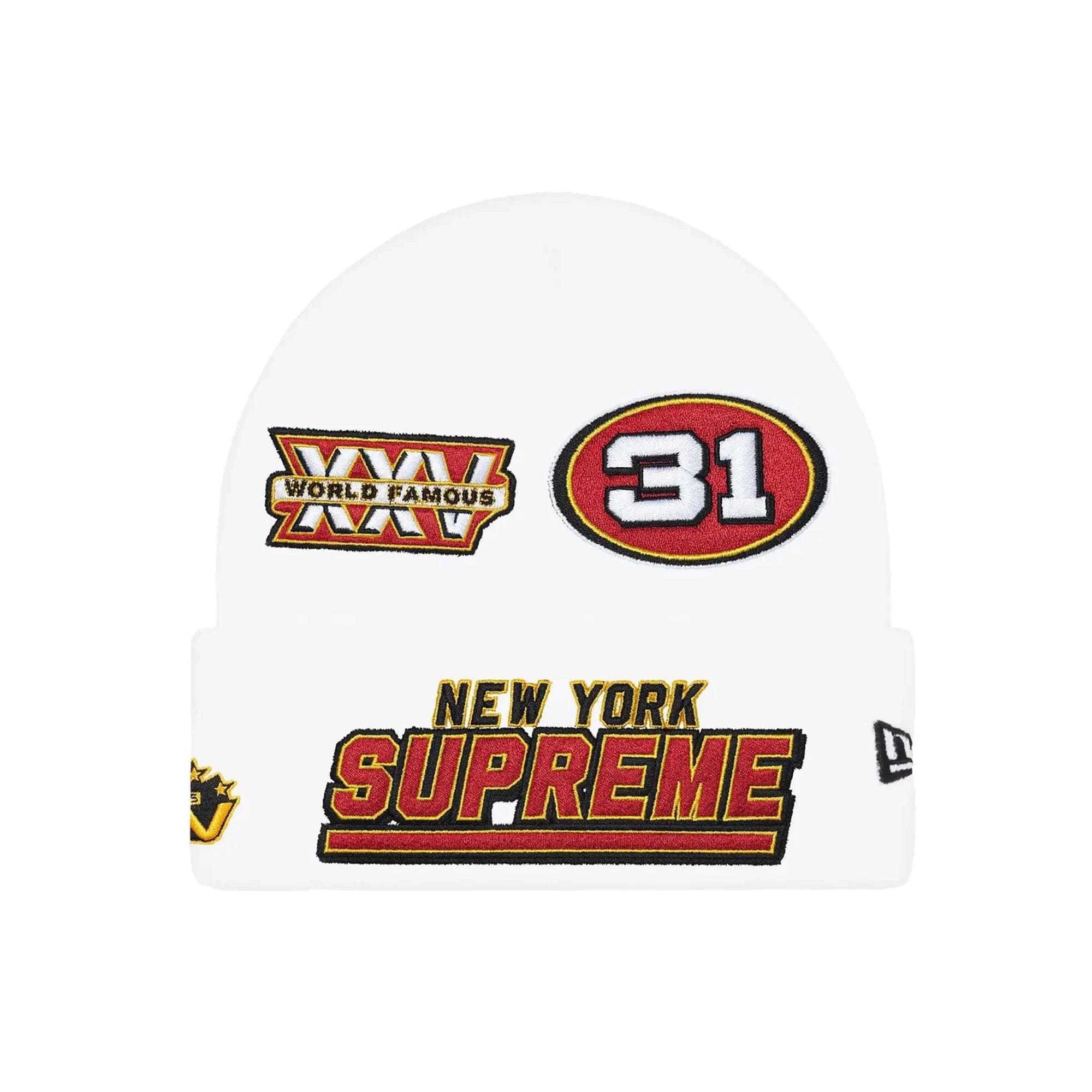 Supreme New Era Football Beanie 'White' (2025)