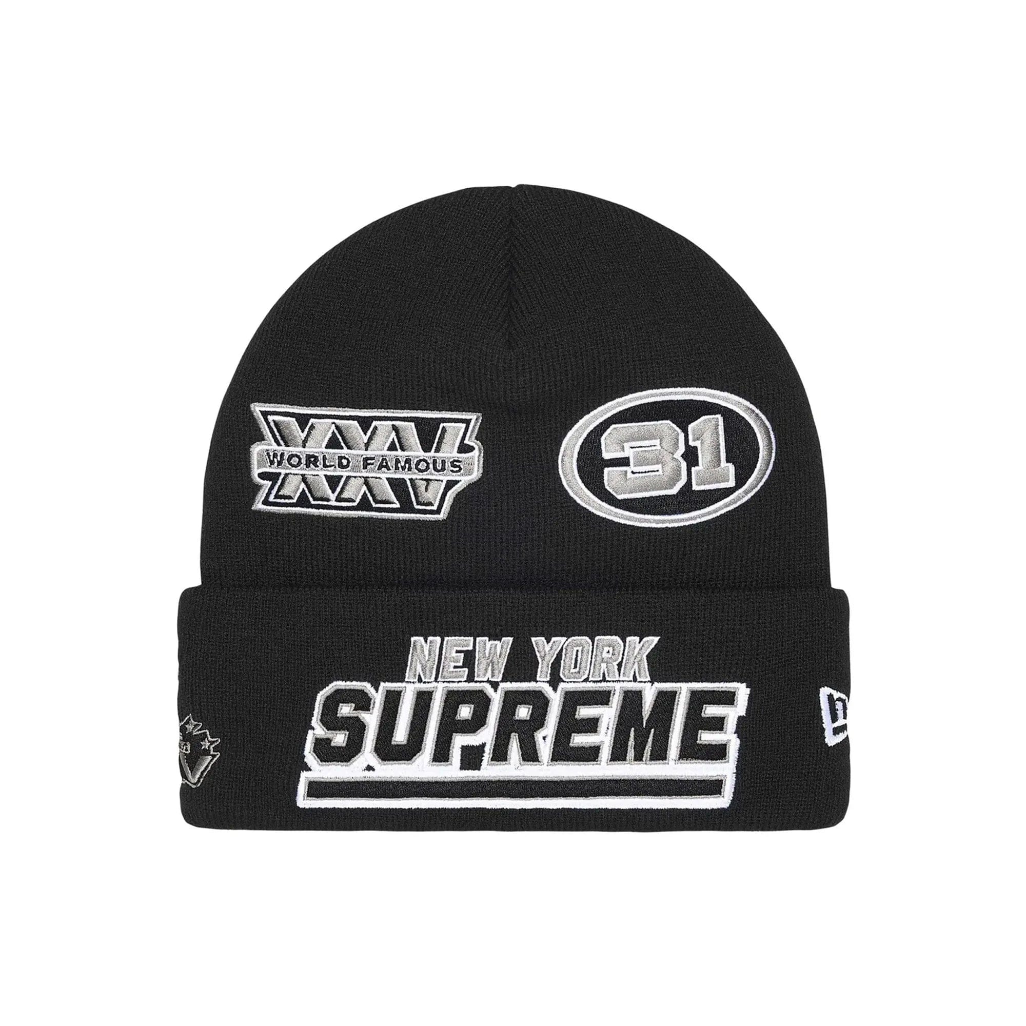 Supreme New Era Football Beanie 'Black' (2025)