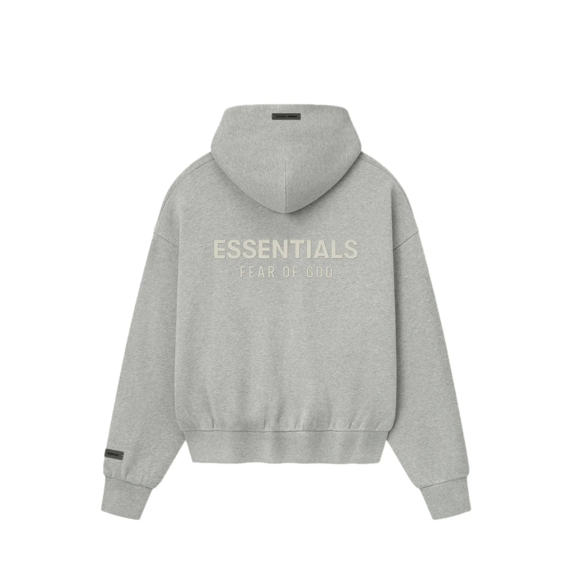 Fear of God Essentials Classic Fleece Zip-Up Hoodie 'Concrete Heather' (2025)