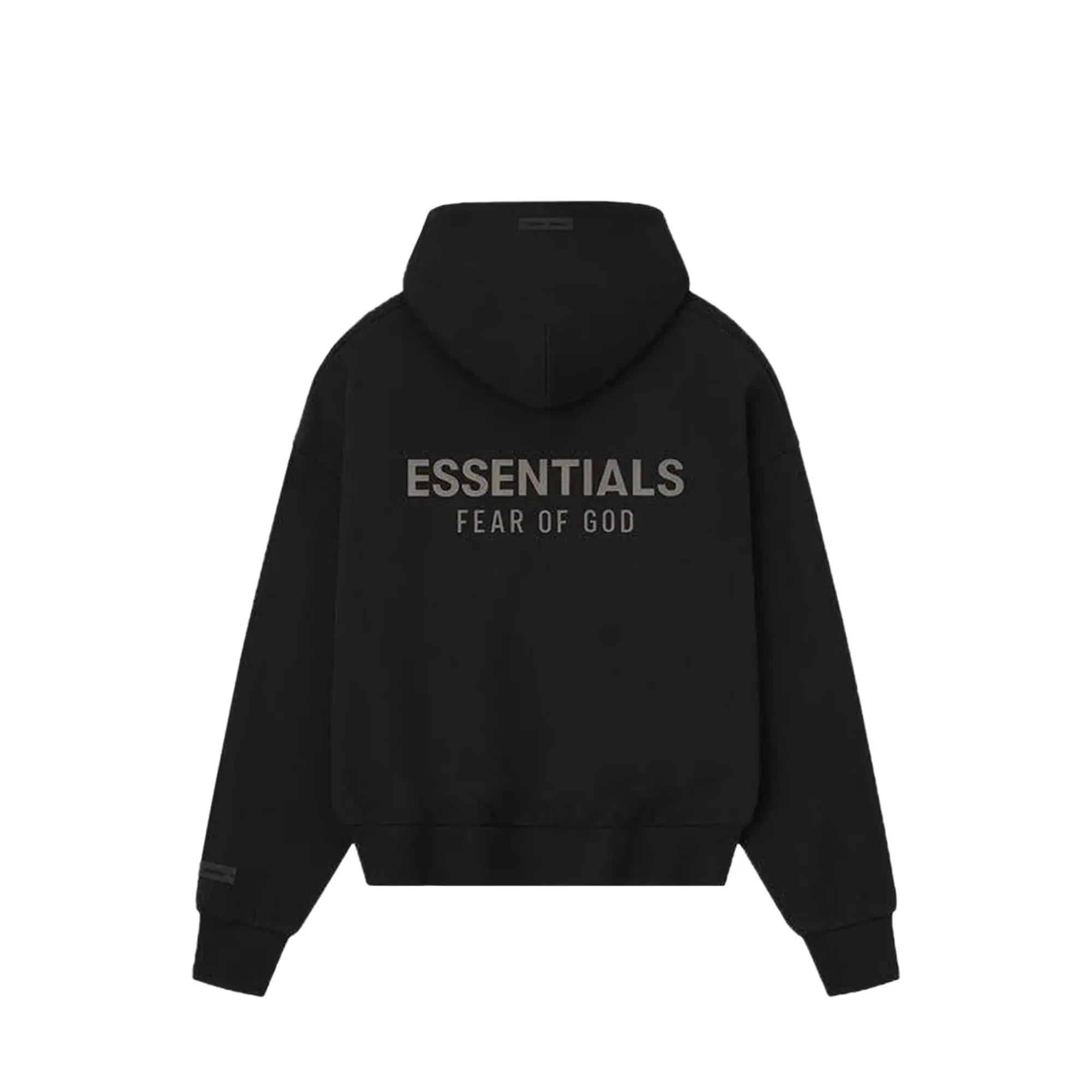 Fear of God Essentials Classic Fleece Zip-Up Hoodie 'Jet Black' (2025)