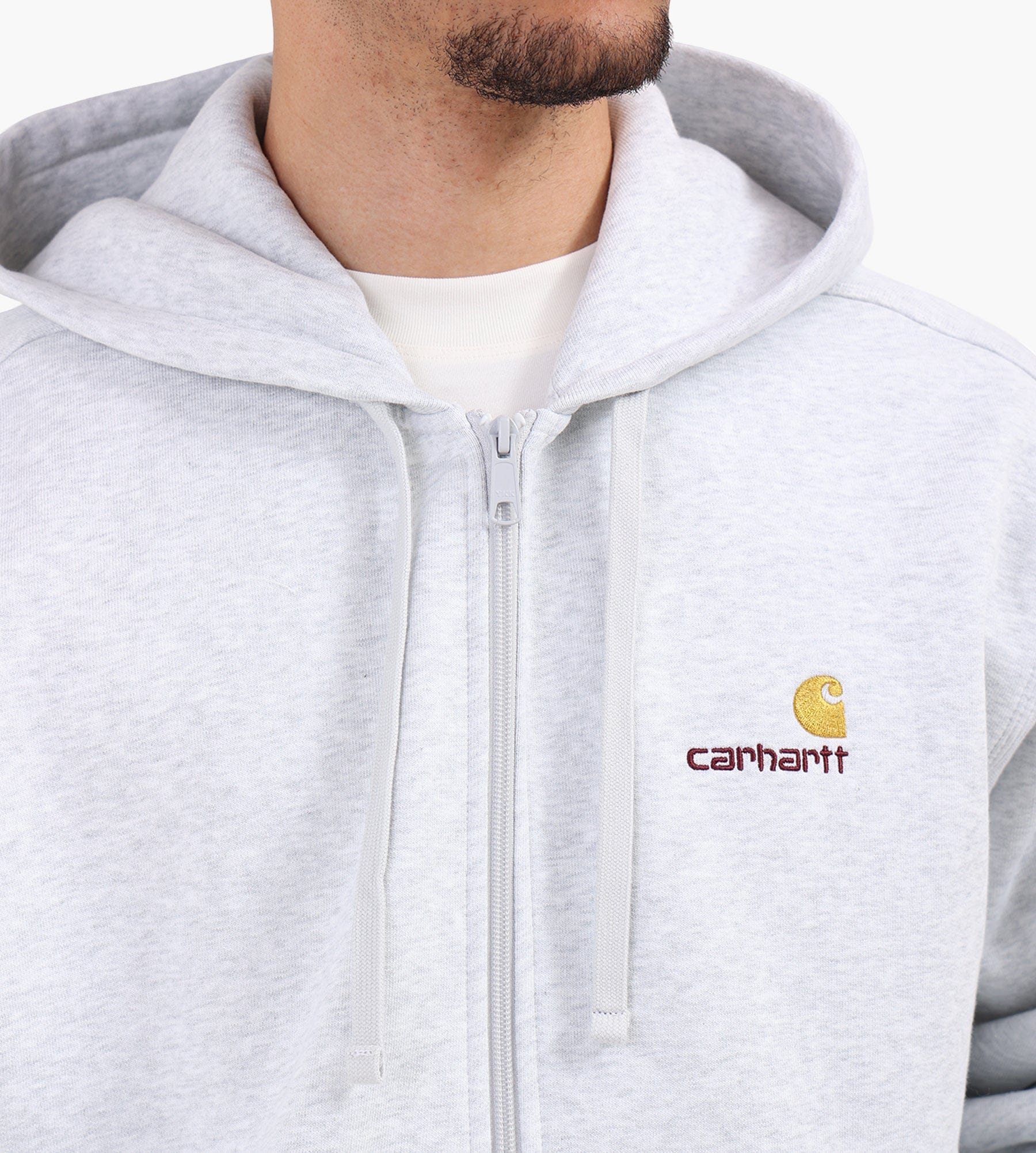 Carhartt WIP Hooded American Script Jacket Ash Heather