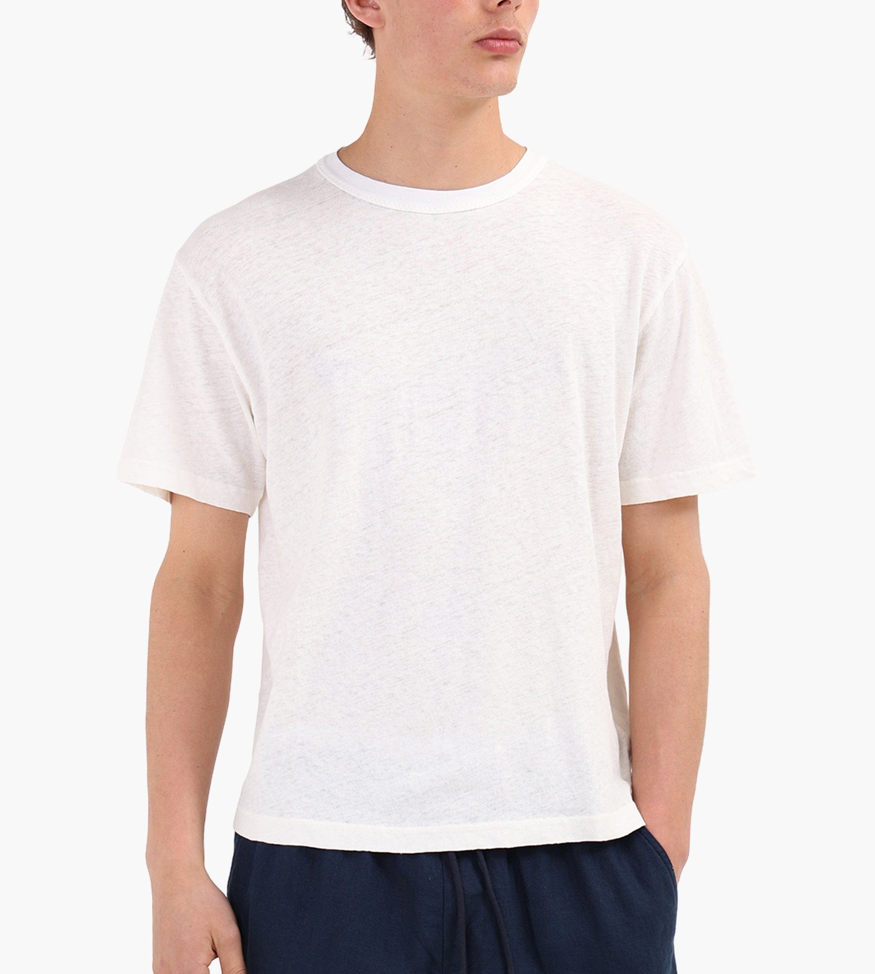 OLAF Essential Cotton Linen Tee Offwhite