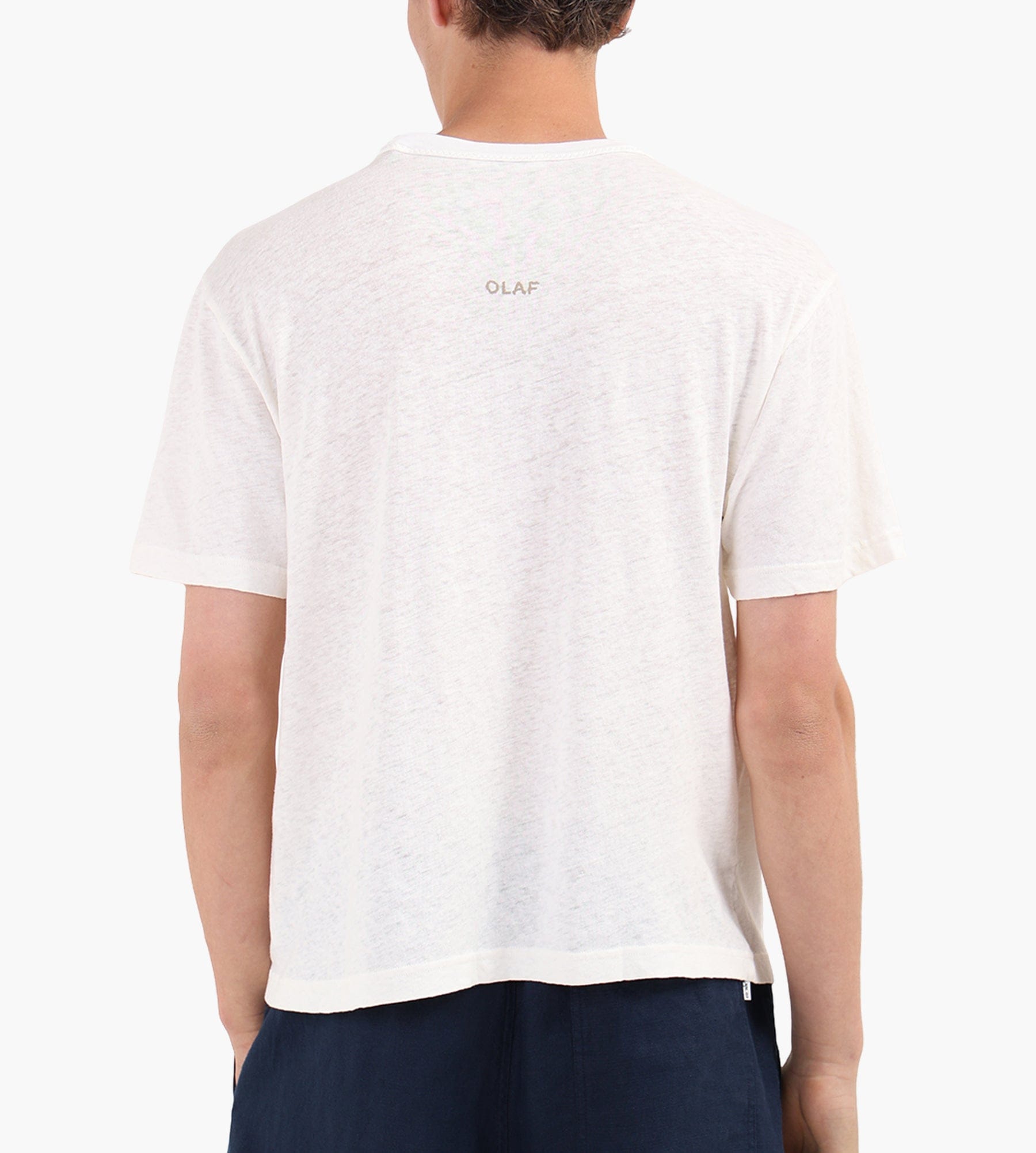OLAF Essential Cotton Linen Tee Offwhite
