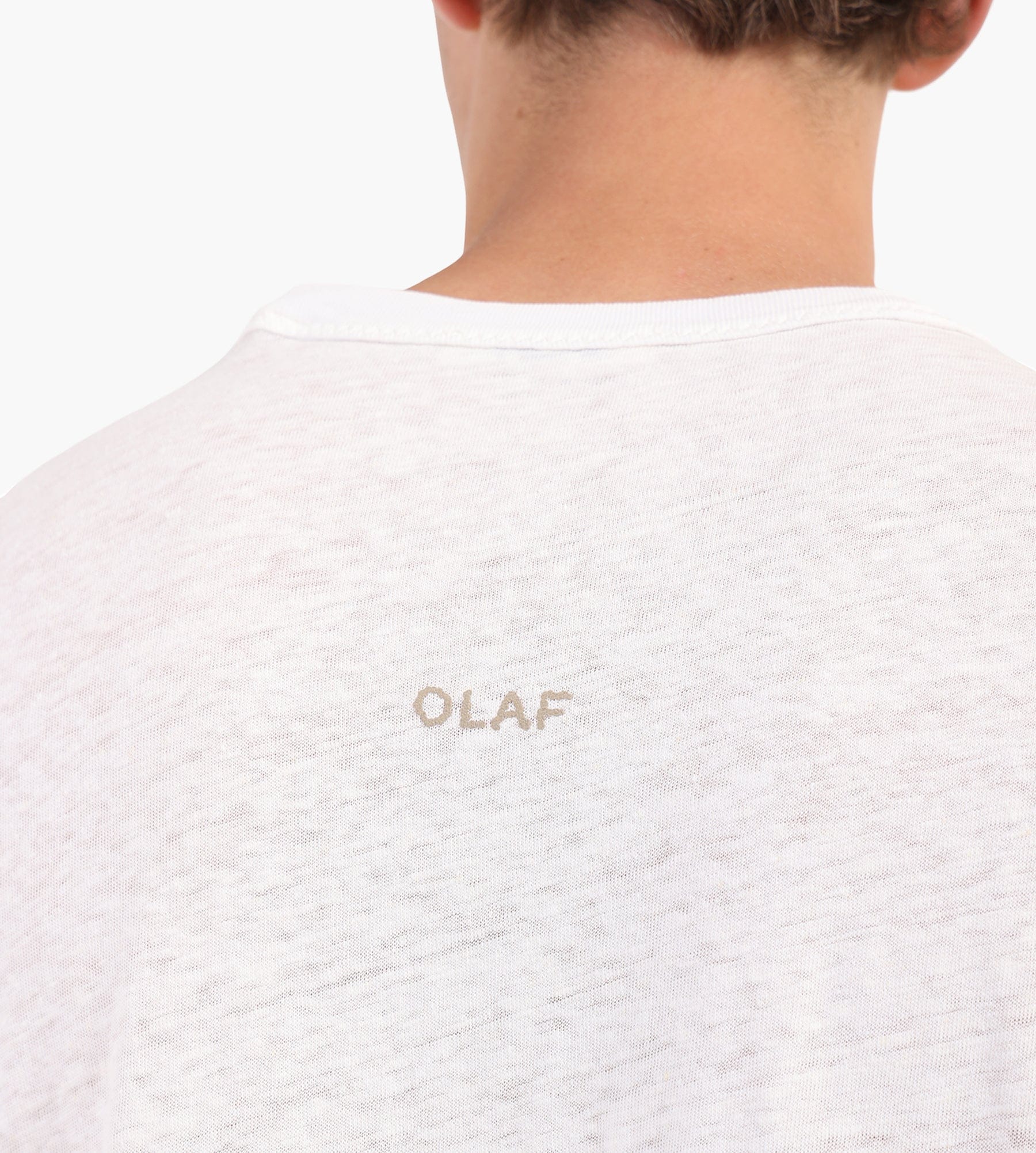 OLAF Essential Cotton Linen Tee Offwhite