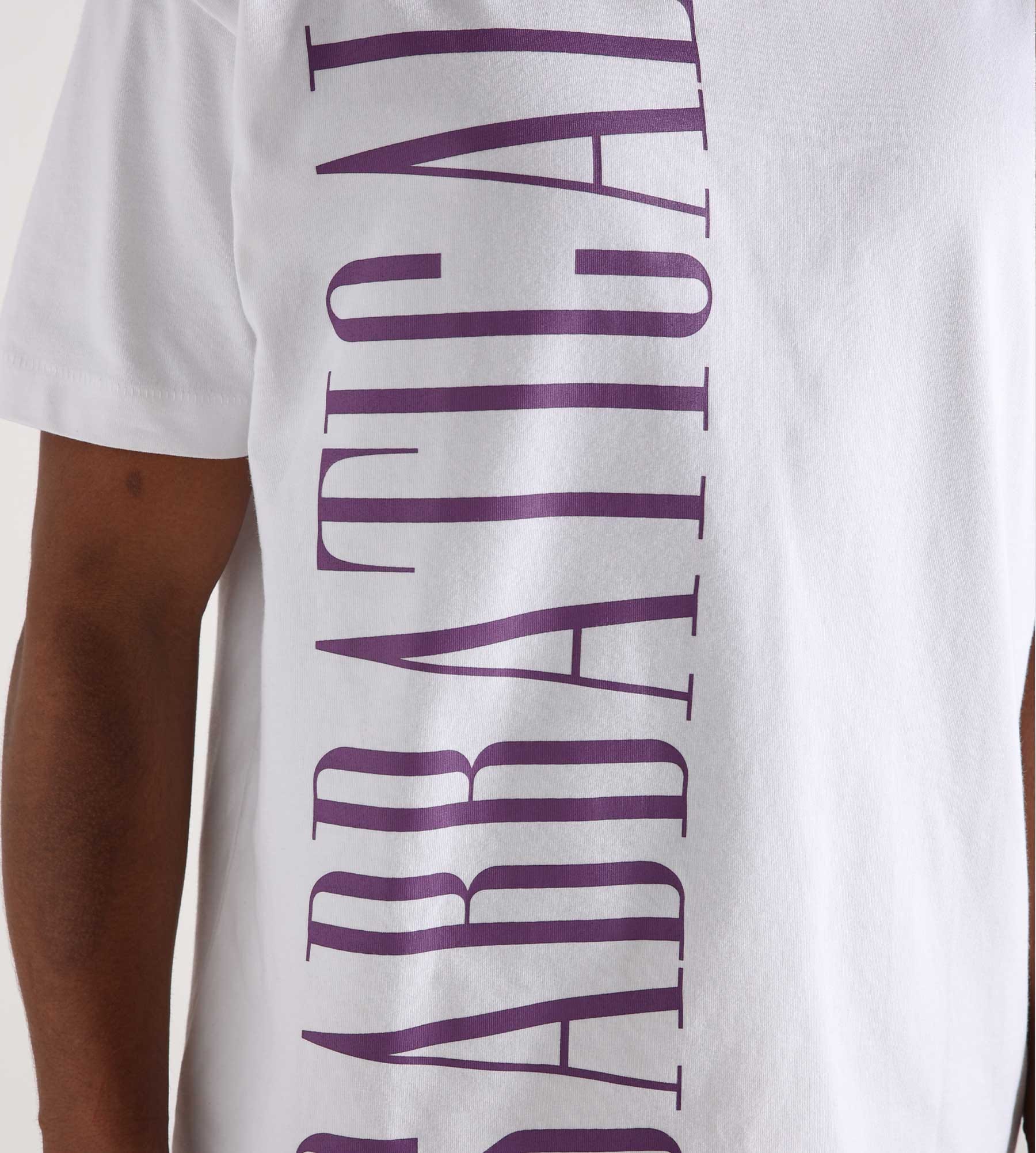 Sabbatical Logo T-Shirt White Purple Rain
