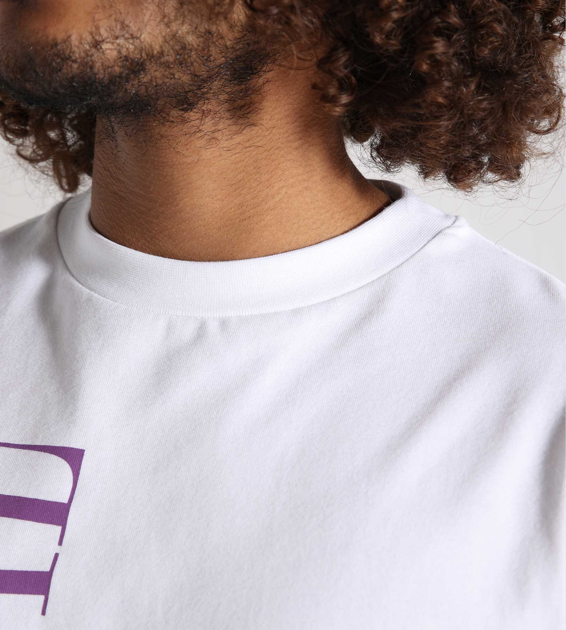 Sabbatical Logo T-Shirt White Purple Rain