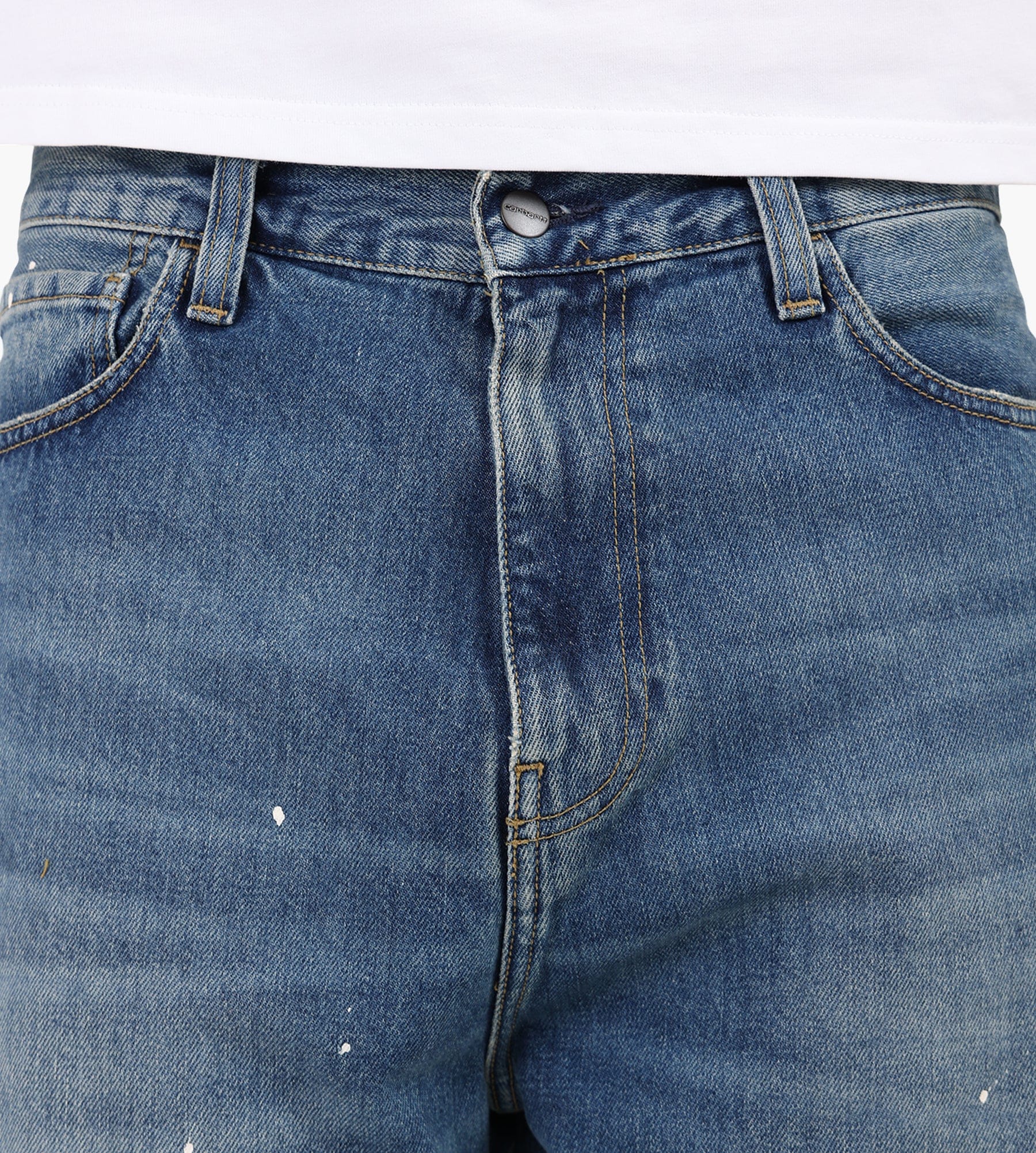 Carhartt WIP Landon Pant Blue Destroy Wash