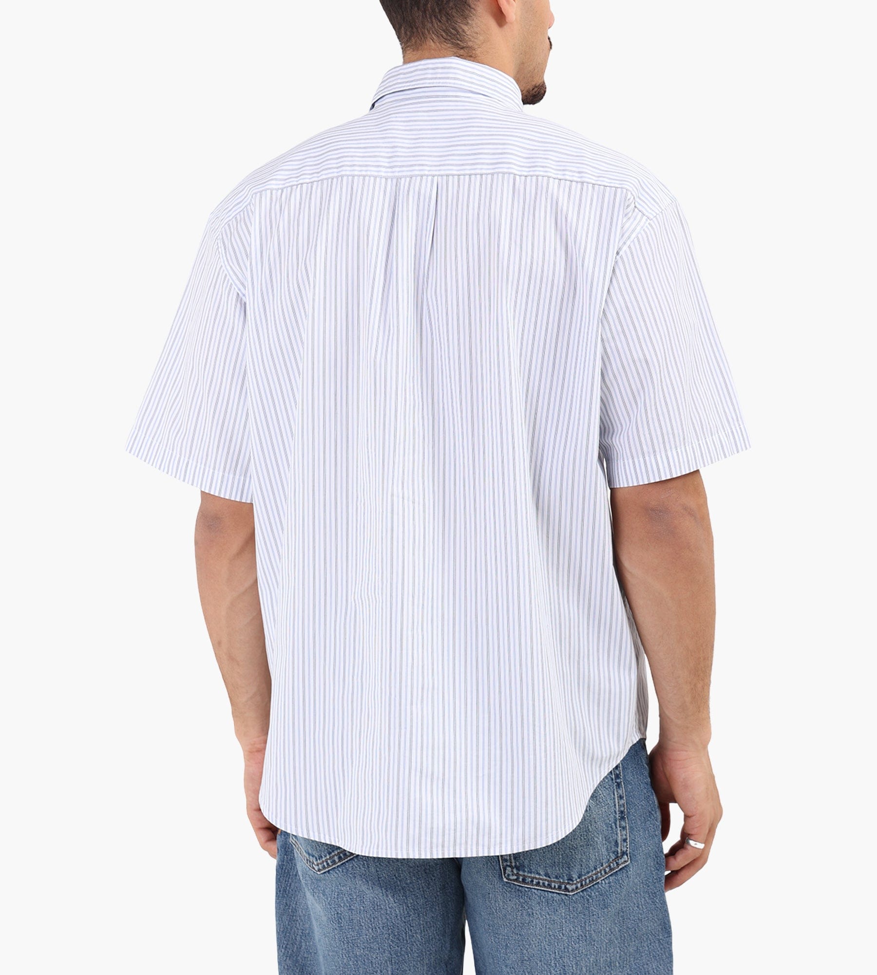 Carhartt WIP Short Sleeve Keene Shirt Keene Stripe White