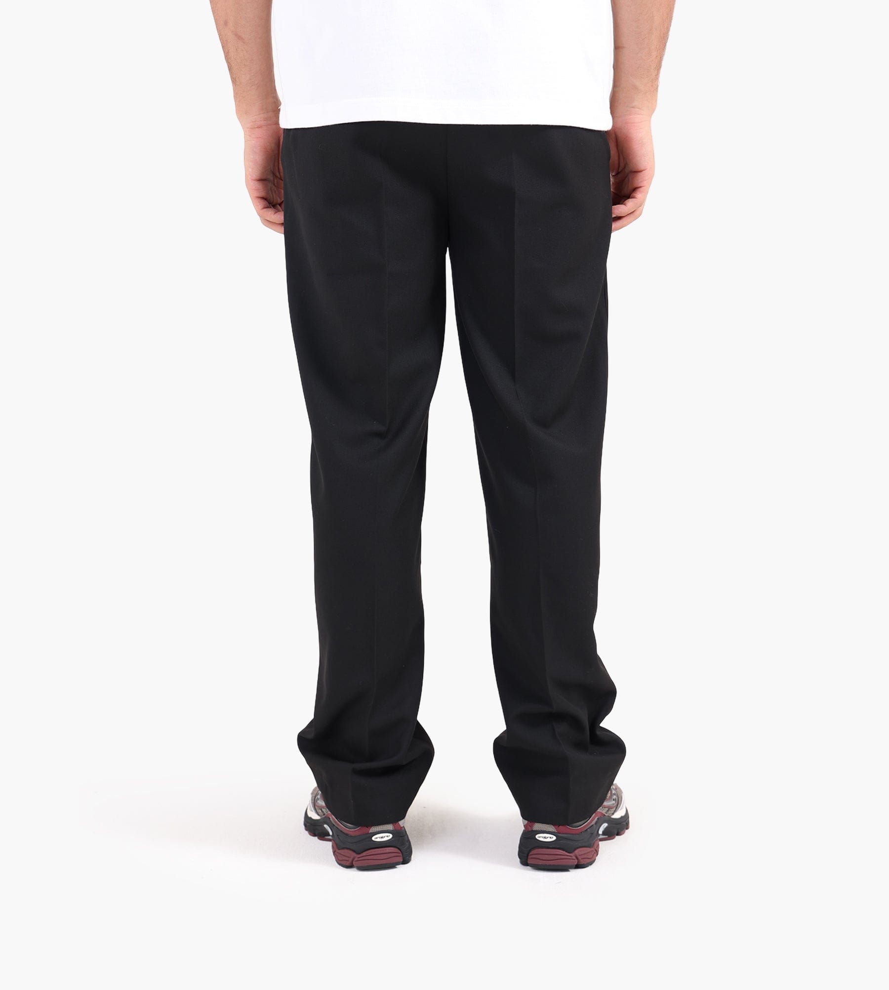 about:blank Everyday Pleated Trouser Polymix Black