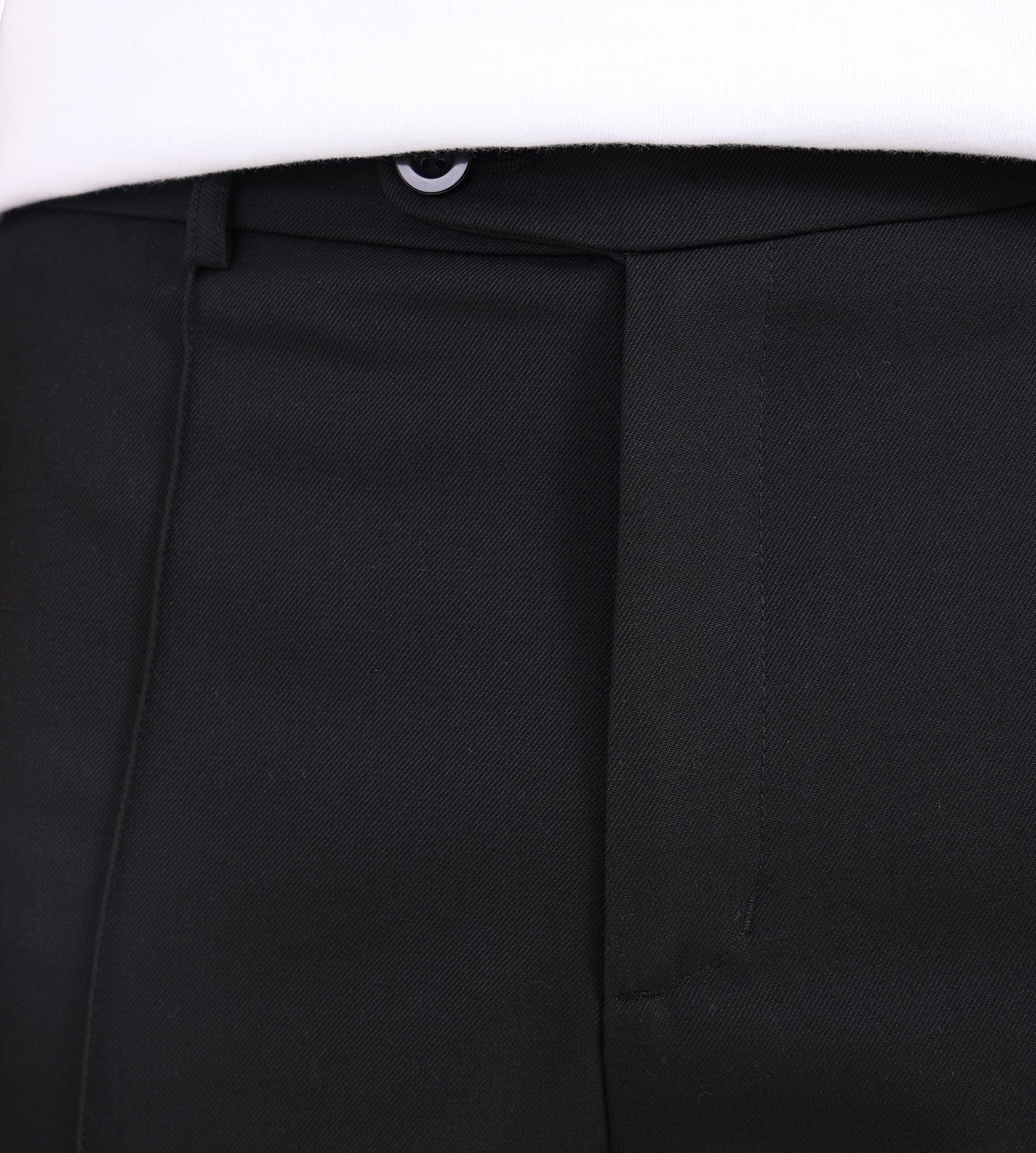 about:blank Everyday Pleated Trouser Polymix Black