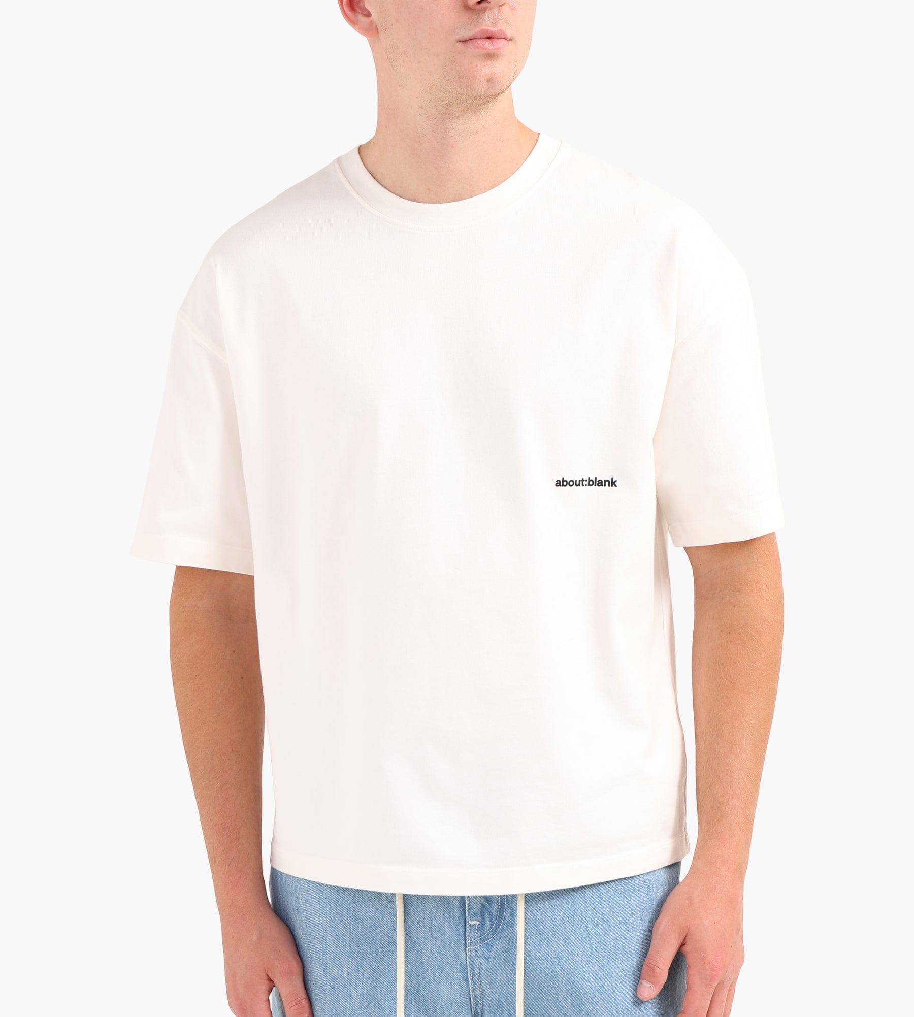 about:blank Box T-Shirt Oat Black