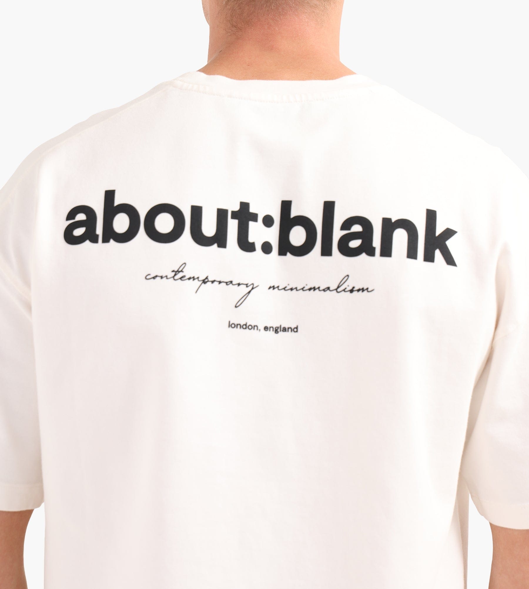 about:blank Box T-Shirt Oat Black