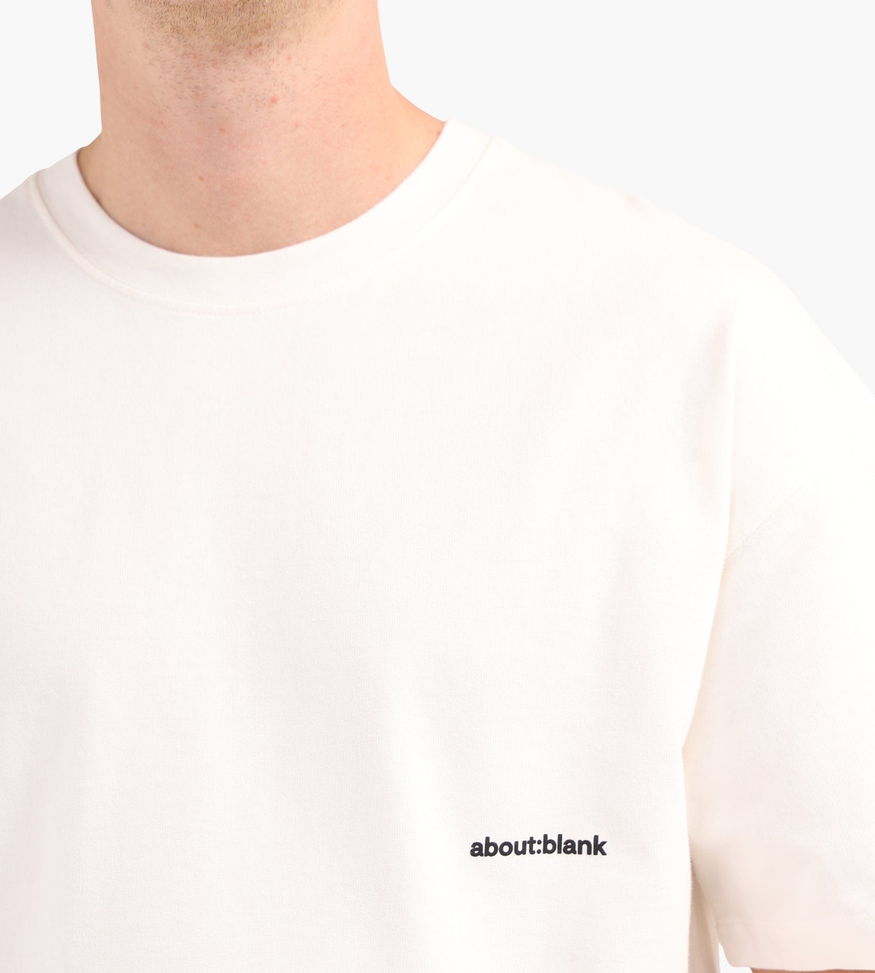 about:blank Box T-Shirt Oat Black