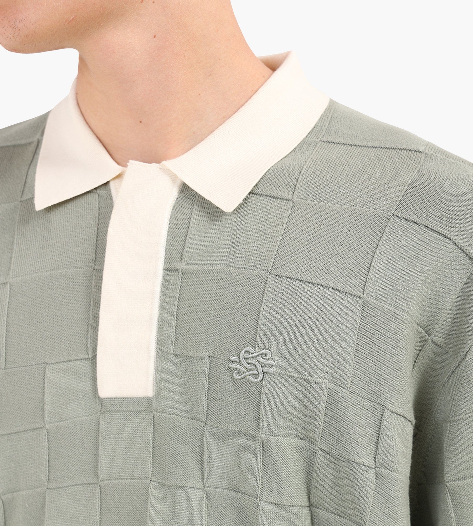 Filling Pieces Knit Shirt Rugby Tea