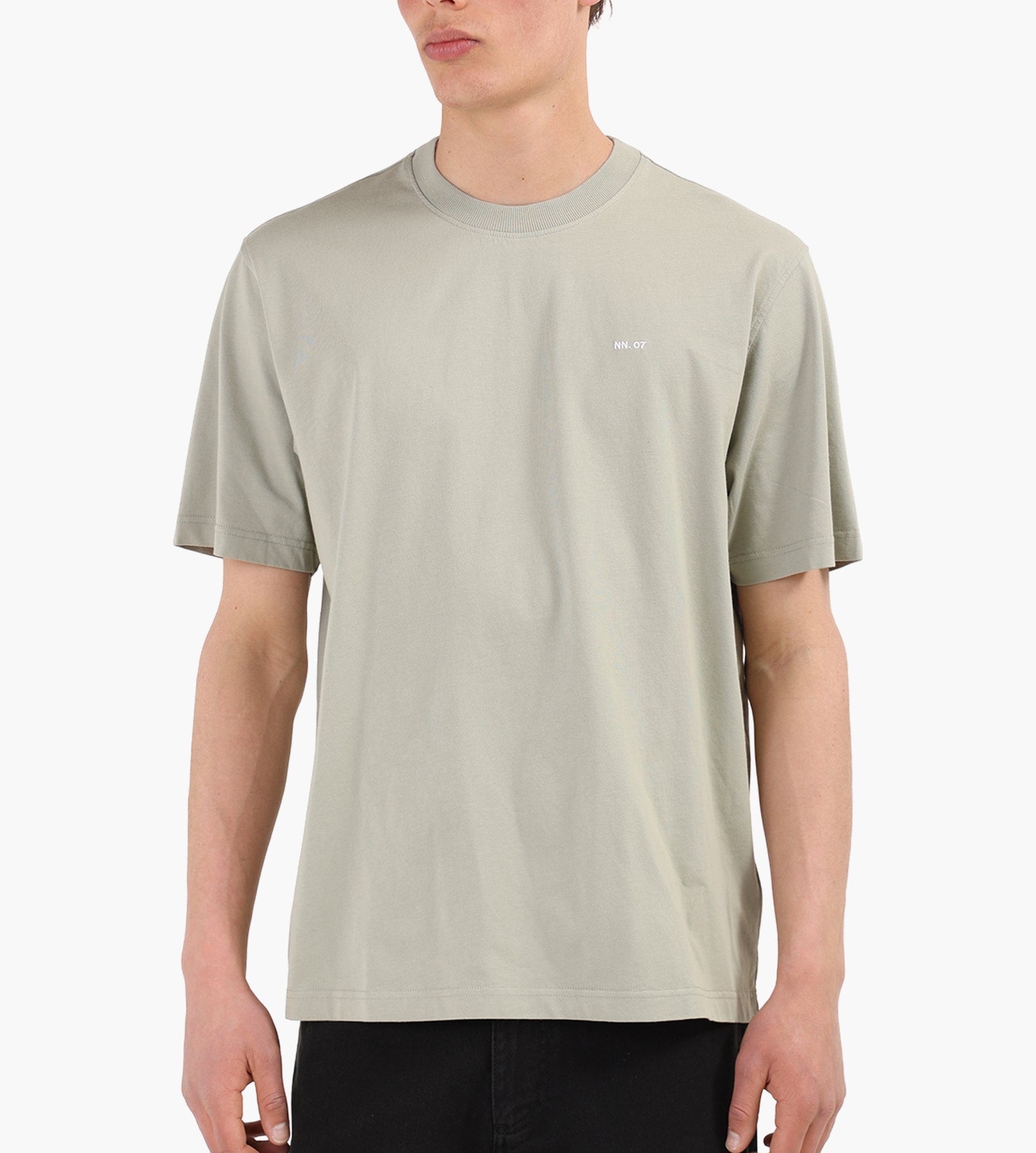 NN.07 Adam EMB Tee 3209 Sage Green